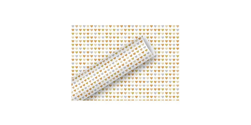 Braun+Company Atelier Упаковочная бумага Упаковочная бумага kleine bunte Herzen 1,5 m