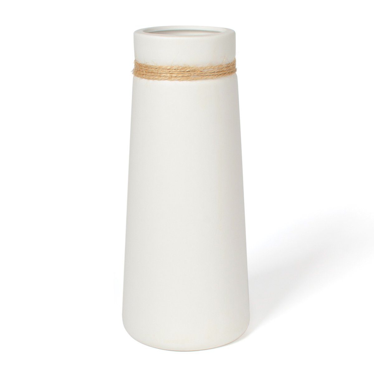 flature Tischvase Keramik Vase Weiß Boho Style - für Pampasgras und Blumen günstig online kaufen