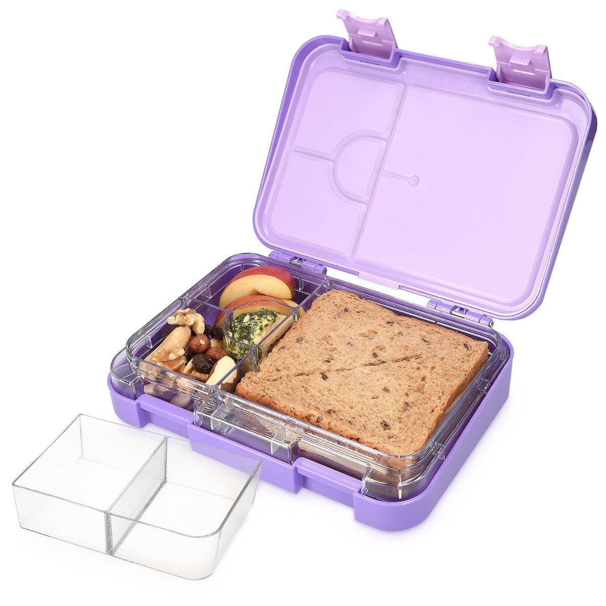 Navaris Lunchbox Bento Box Lunch Box Brotdose Vesperbox - auslaufsicher, Kunststoff, (1-tlg)