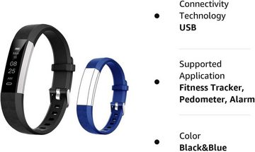 BIGGERFIVE Smartwatch (Android iOS), Kinder-Fitnessuhr Schrittzähler Armband Wasserdicht Aktivitätstracker