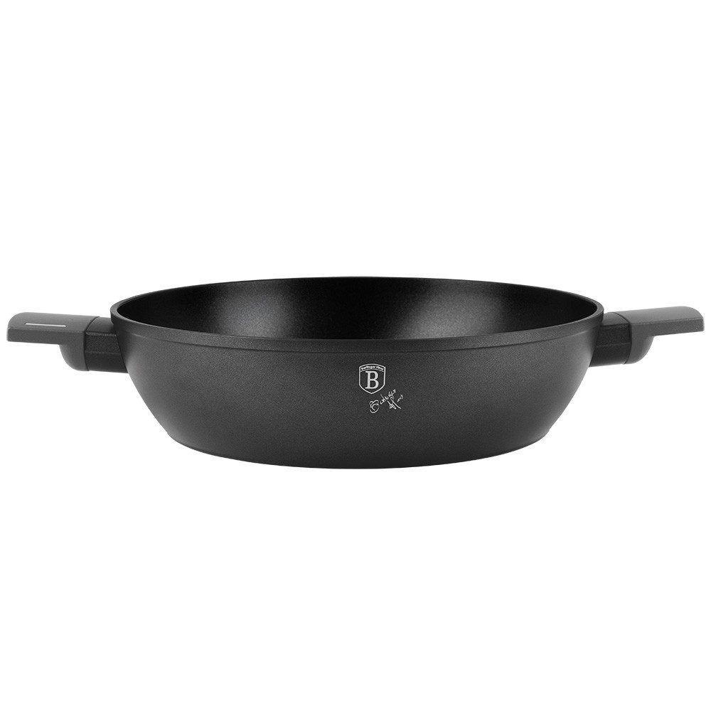 BerlingerHaus Kochtopf, Aluminium (Set, 2-tlg., Flacher Topf), mit Deckel und Silikongriffen