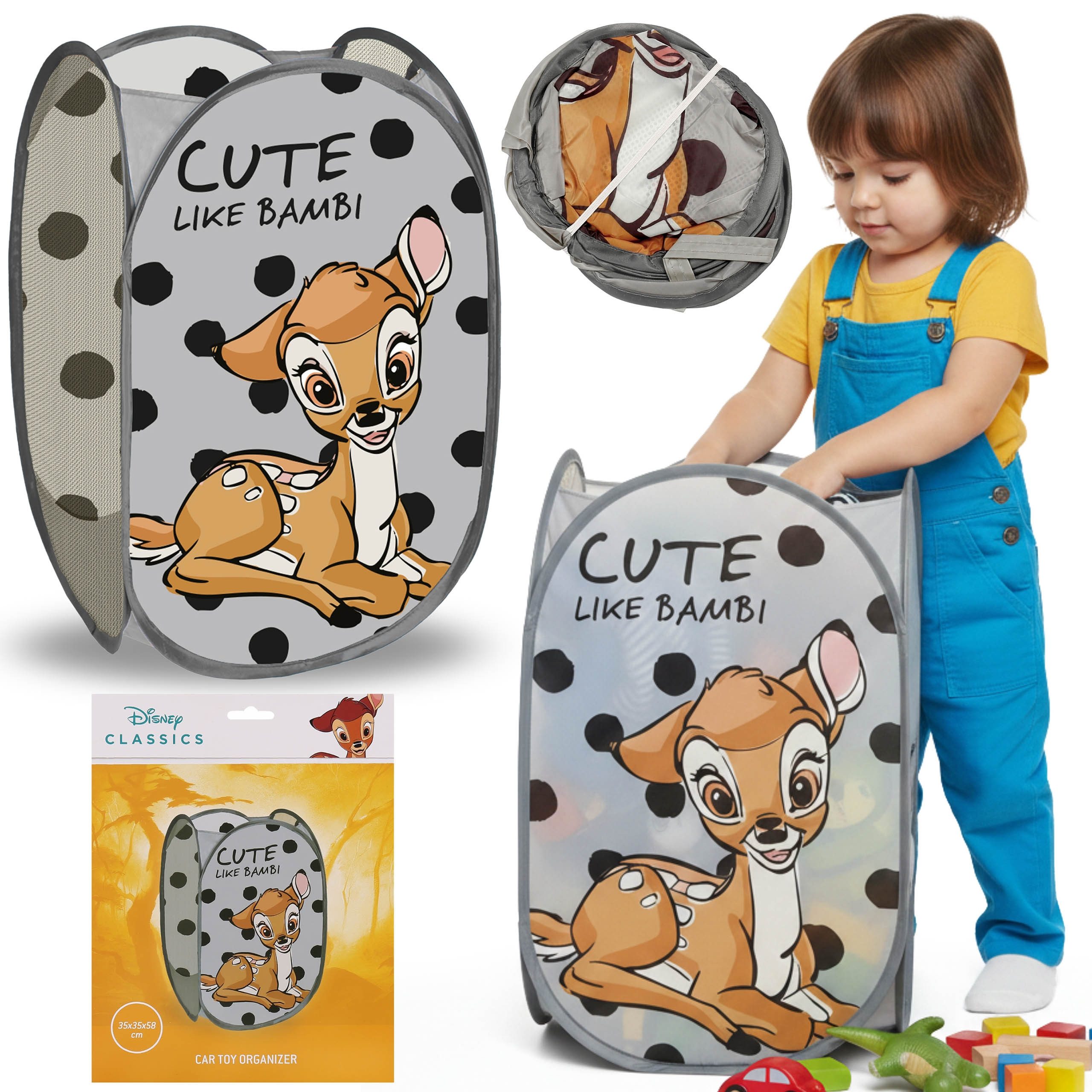 Disney Bambi Spielwerkzeugtasche DISNEY Bambi Spielzeugkorb faltbar, Organizer 70 L