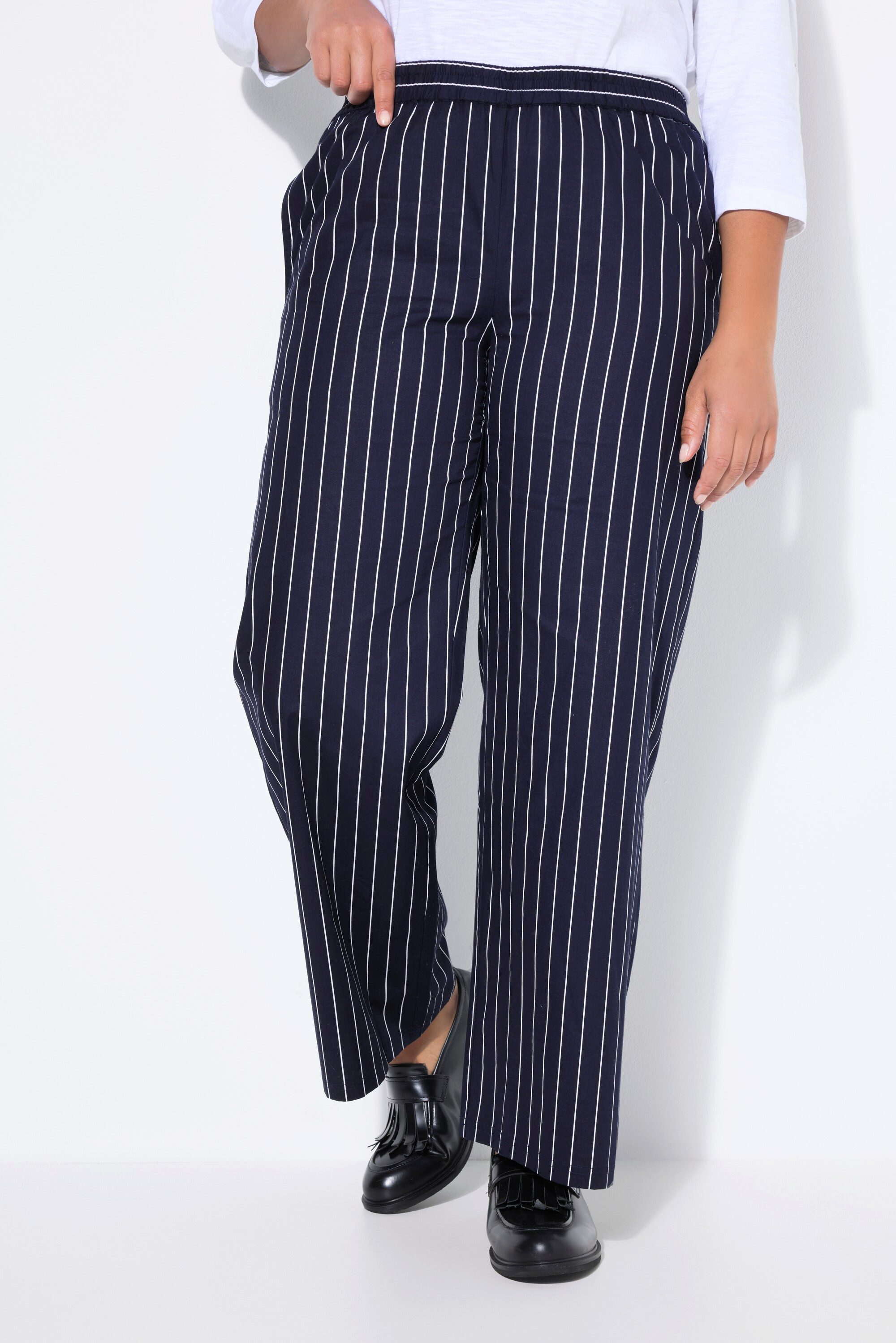 Angel of Style Funktionshose Hose weites Bein High Waist Nadelstreifen