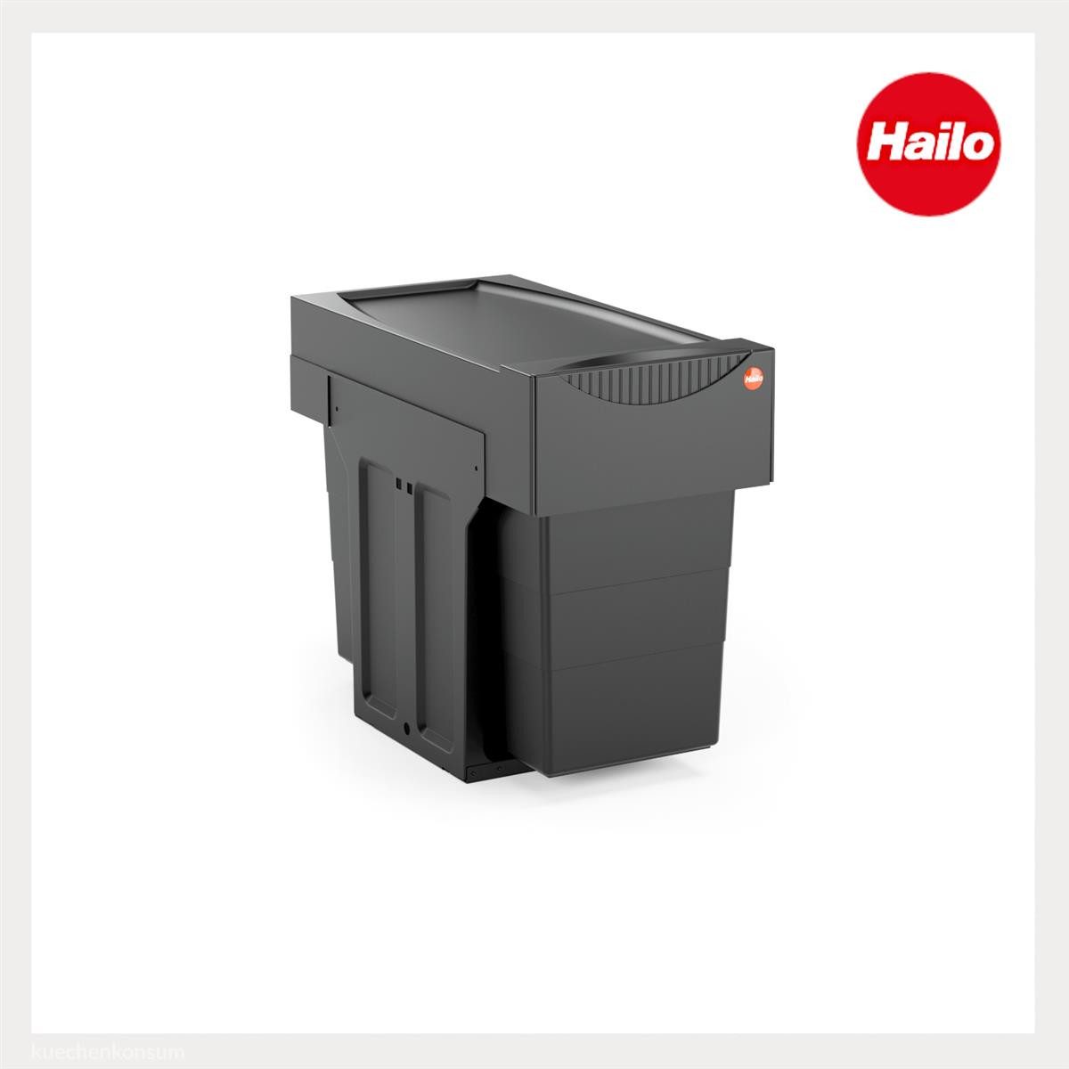 Hailo Mülleimer Hailo Abfallsammler 3666851 Tandem 2x 15 Liter Black Edition limitiert, Black Edition – Bild 3 von 5