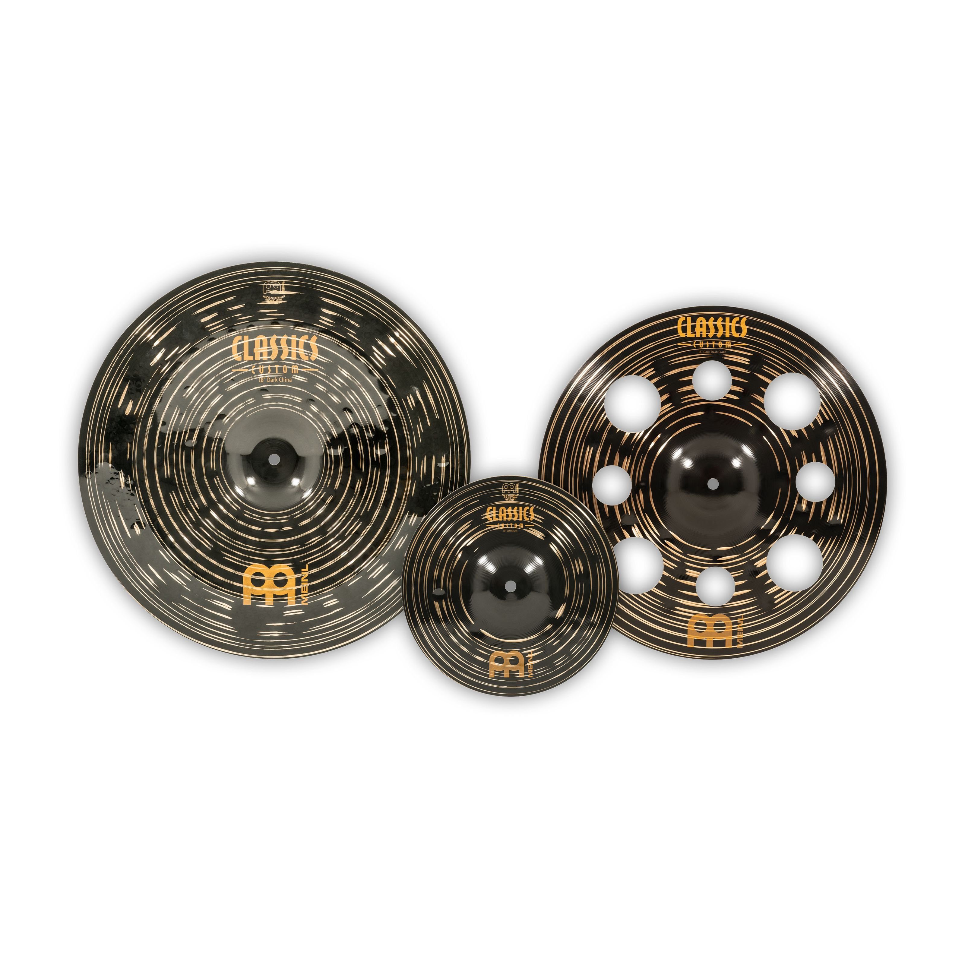 Meinl Percussion Becken, Cymbals, Cymbal Sets, Classics Custom Dark Effekt Set - Becken Set