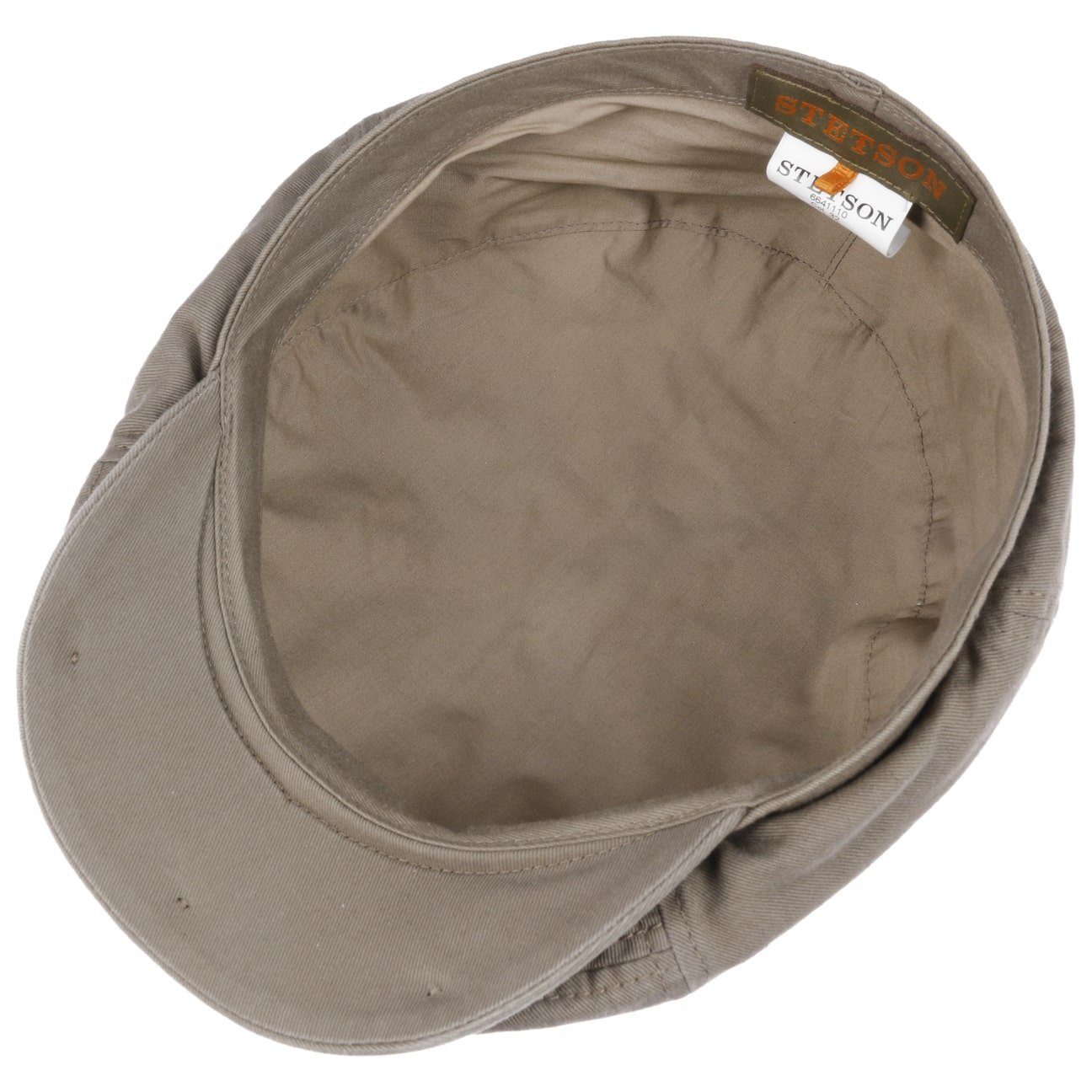 Stetson Flat Cap (1-St) Schirmmütze taupe Schirm mit