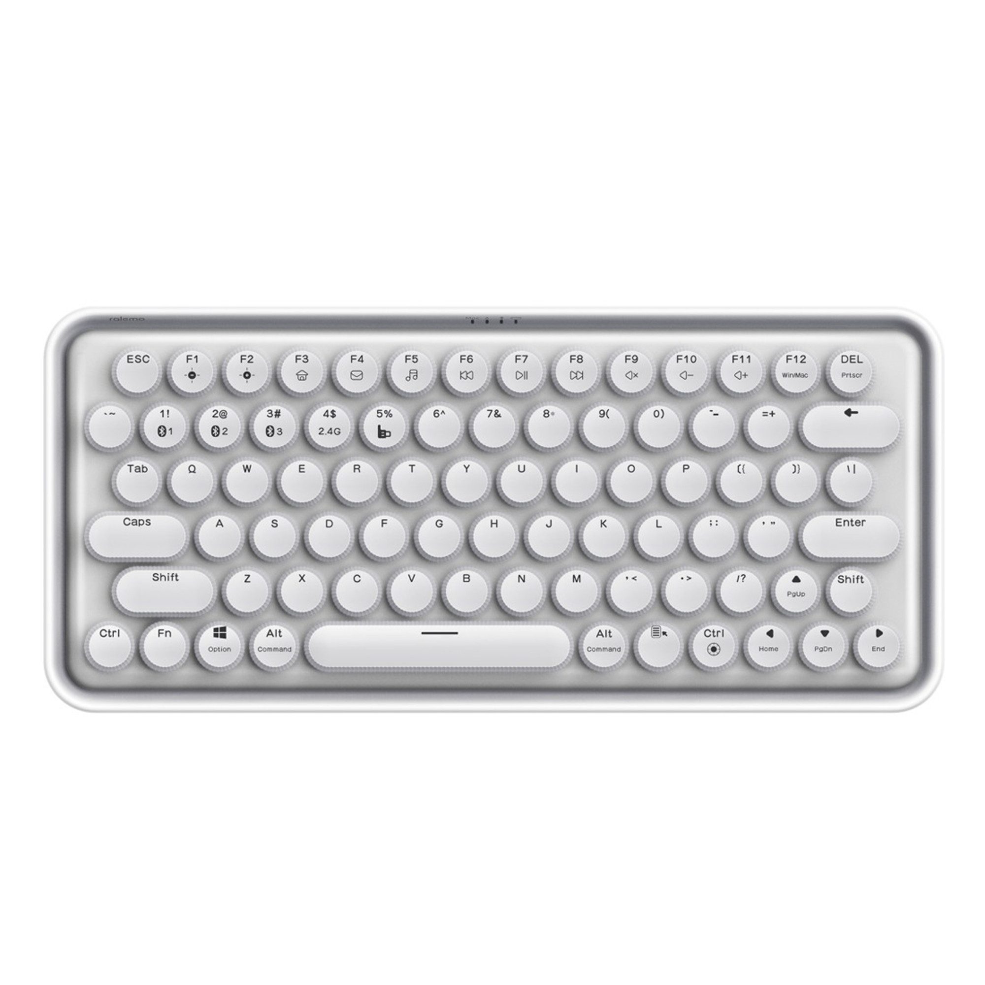 Rapoo Ralemo Pre 5, kabellos, QWERTZ, Weiß Wireless-Tastatur