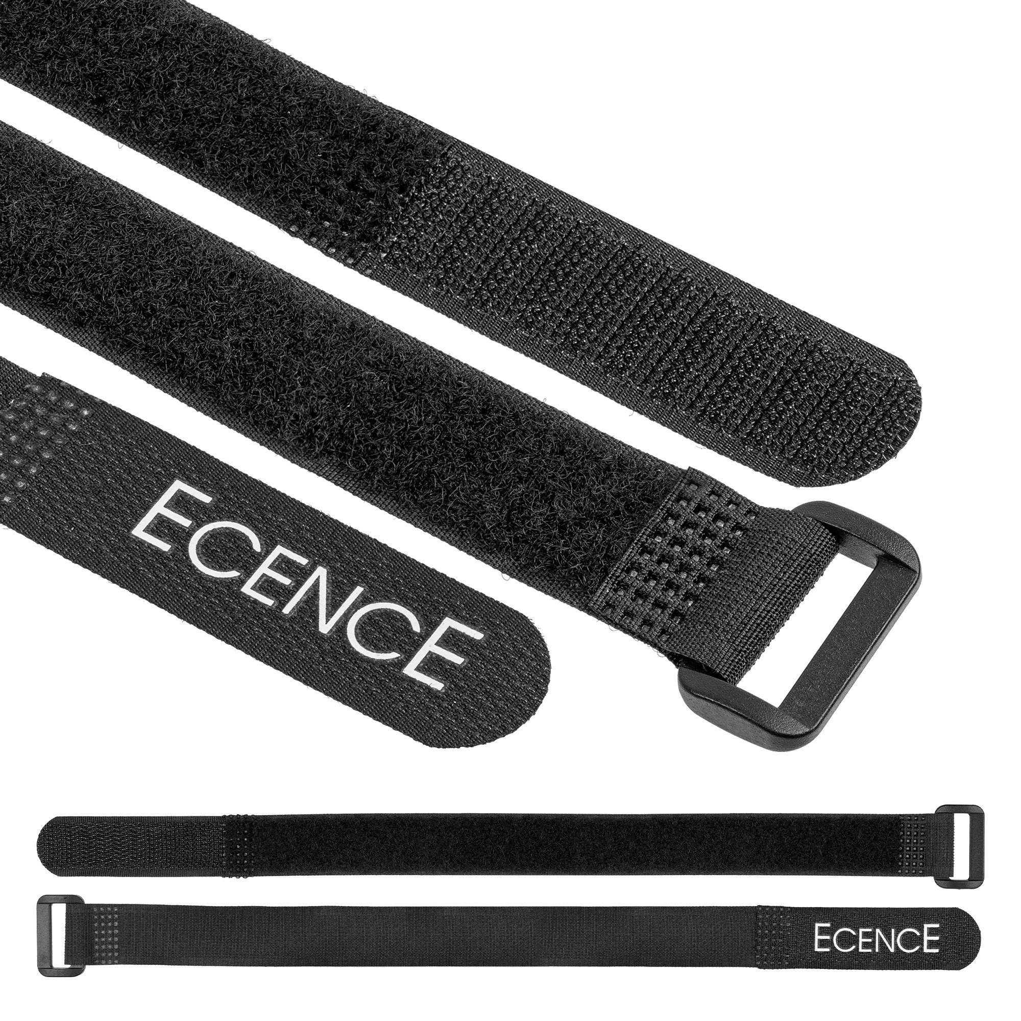 ECENCE Kabelzubehör 12er Set Klettkabelbinder 2cm x 30cm Klettband