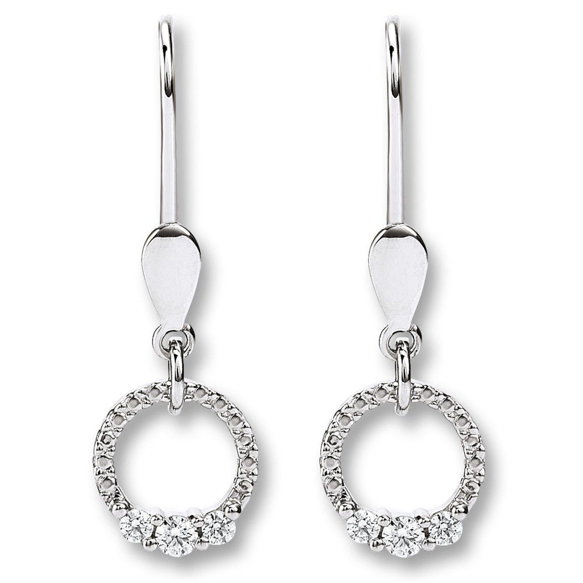 ONE ELEMENT Paar Ohrhänger Zirkonia Ohrringe Ohrhänger aus 333 Weißgold, Za günstig online kaufen
