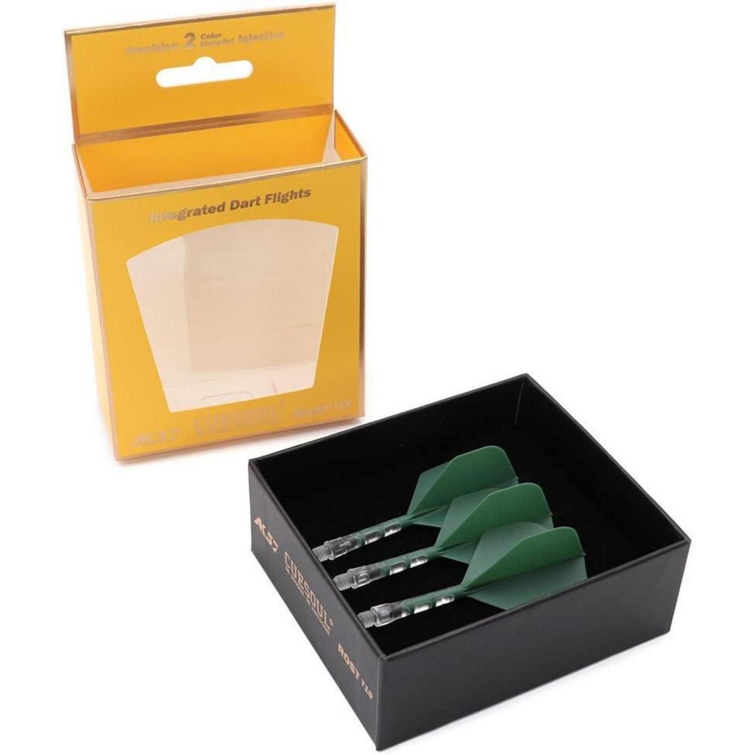 LuxusKollektion Dartpfeil Dartschaft dunkelgrüner Flug und Eisschacht1 M-70mm-große Standardform