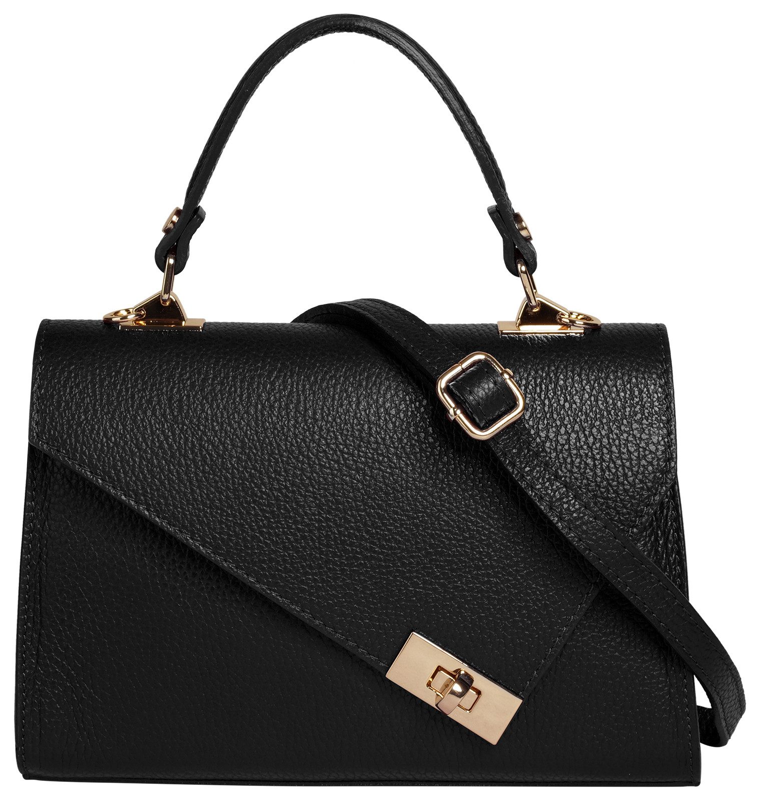Cluty Henkeltasche, echt Leder, Made in Italy