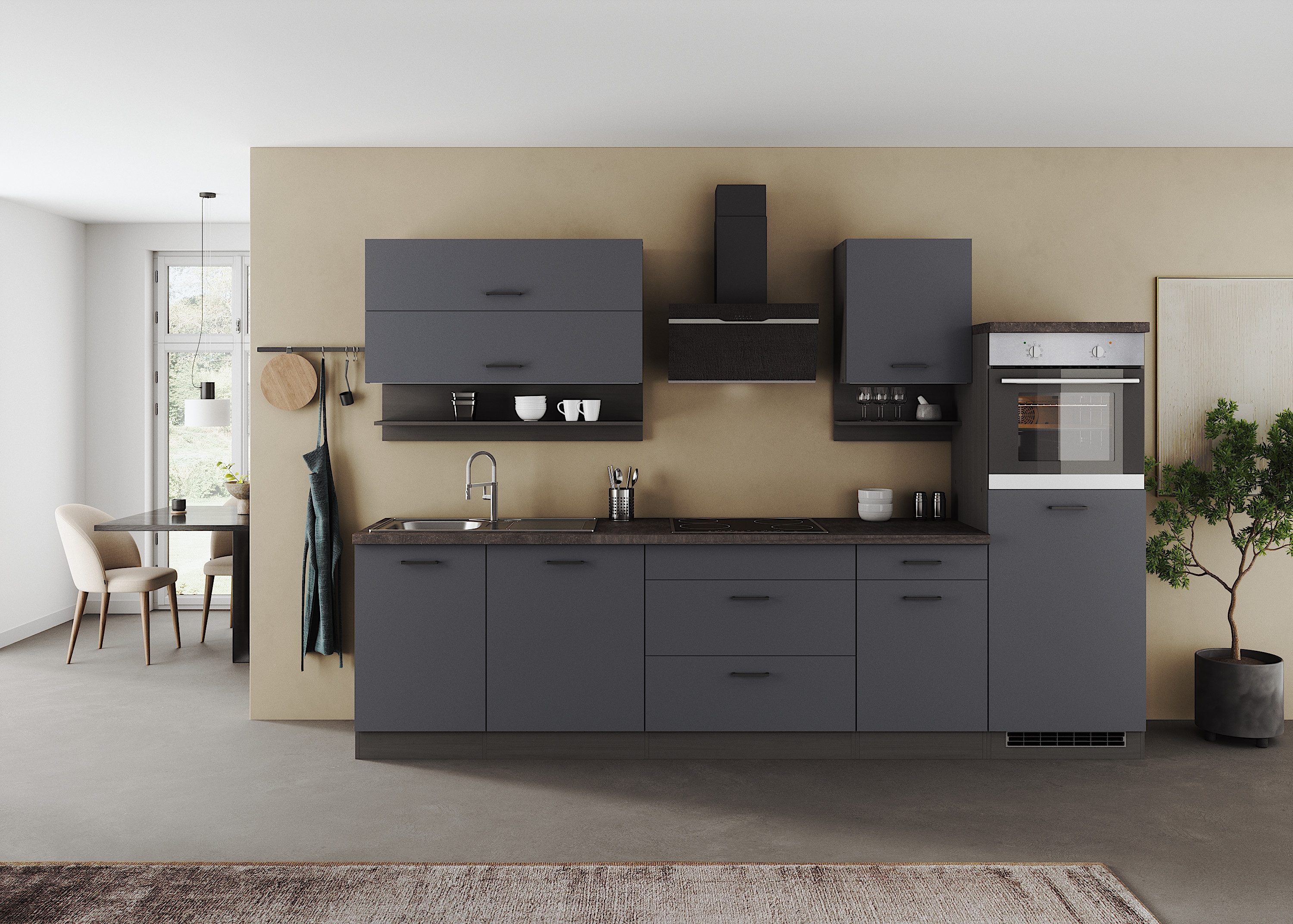 KOCHSTATION Küchenzeile KS-Frieda Breite 300 cm, wahlweise mit E-Geräten, m günstig online kaufen