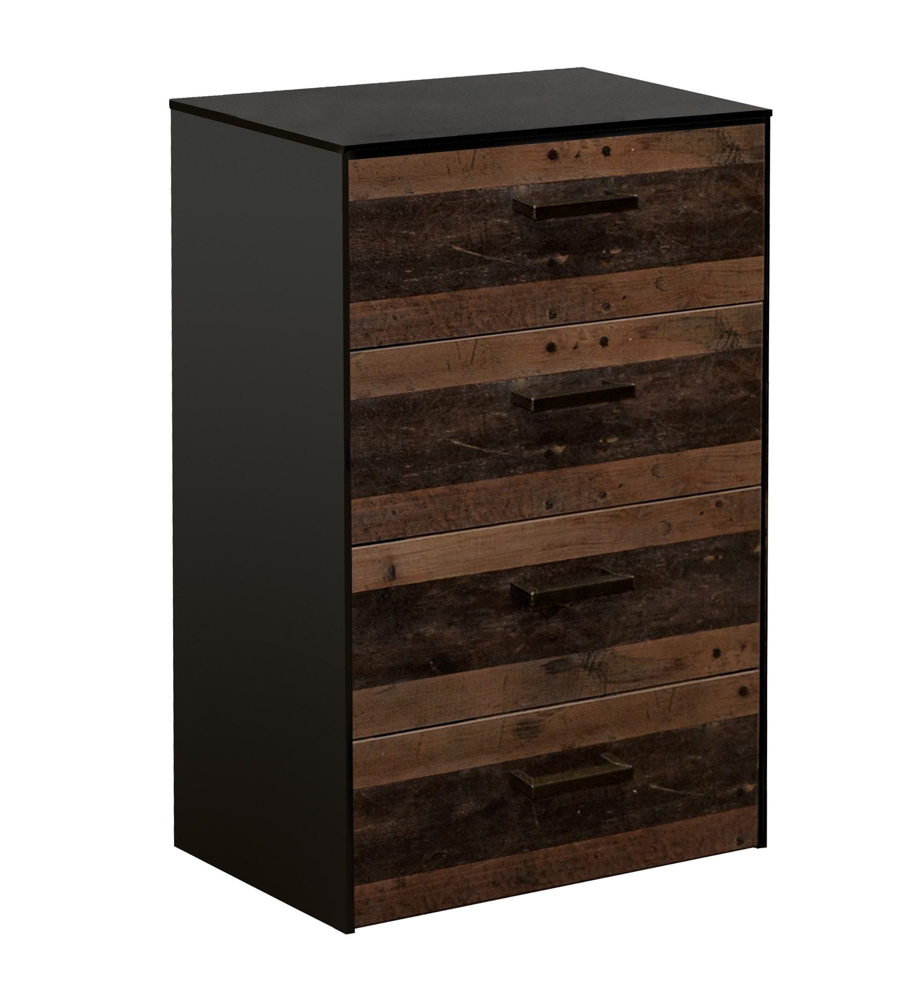 freiraum Schubkastenkommode Texas, in schwarzstahl / texas oak - 60x97x41 (BxHxT)