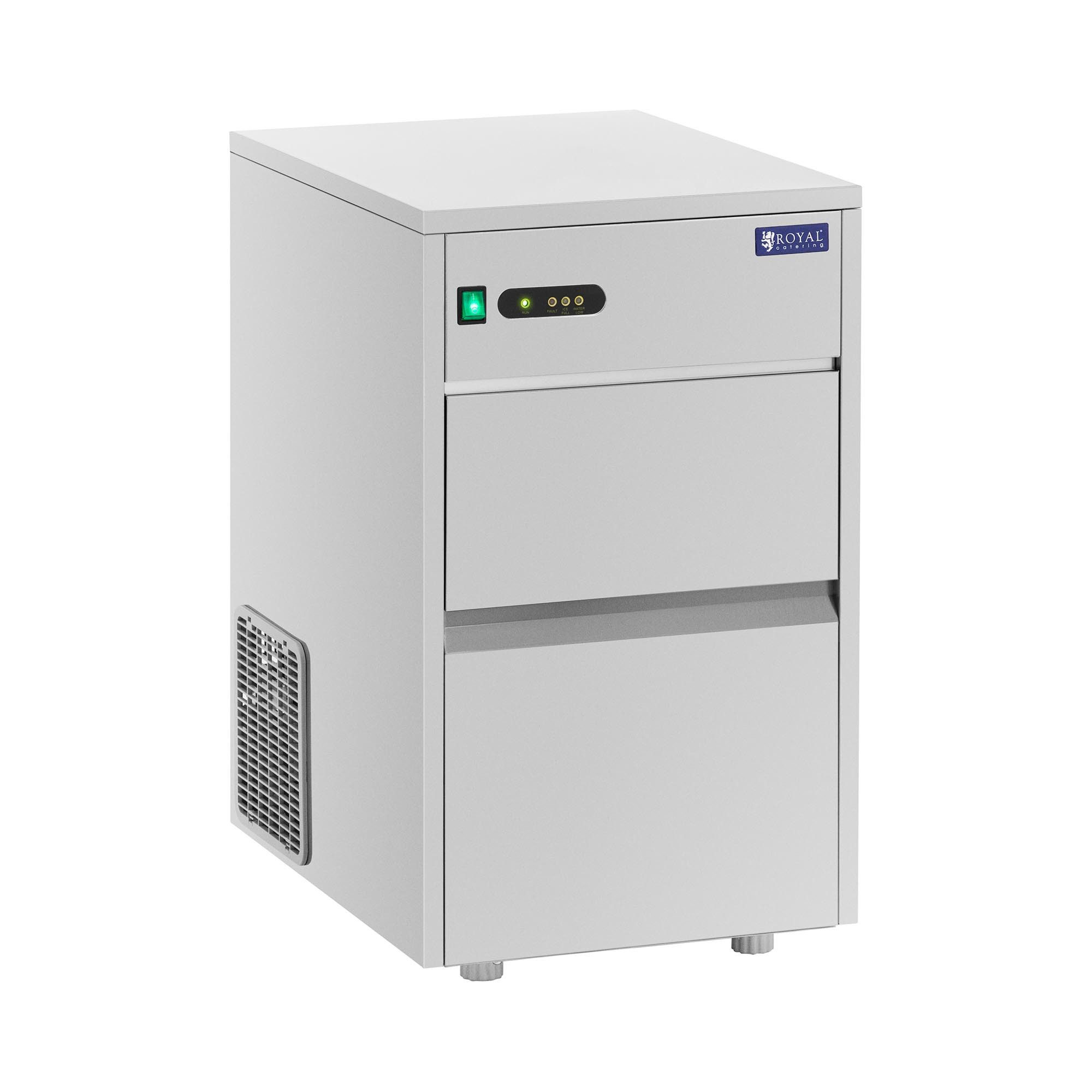 Royal Catering Eiswürfelmaschine 50kg / 24h Gastro Eiswürfelbereiter 7 kg Fassungsvermögen Edelstahl, verschiedene Produktvarianten