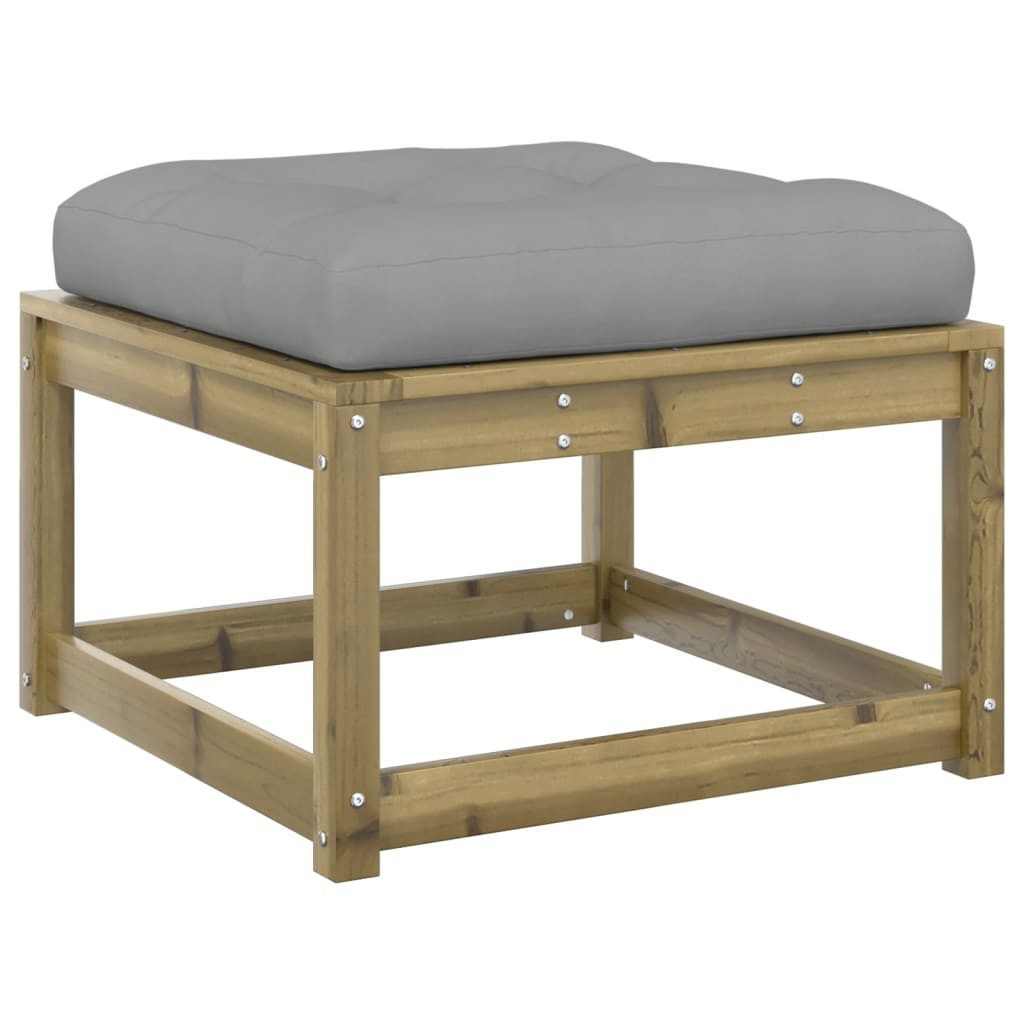 vidaXL Loungesofa Gartenhocker mit Kissen Kiefernholz günstig online kaufen