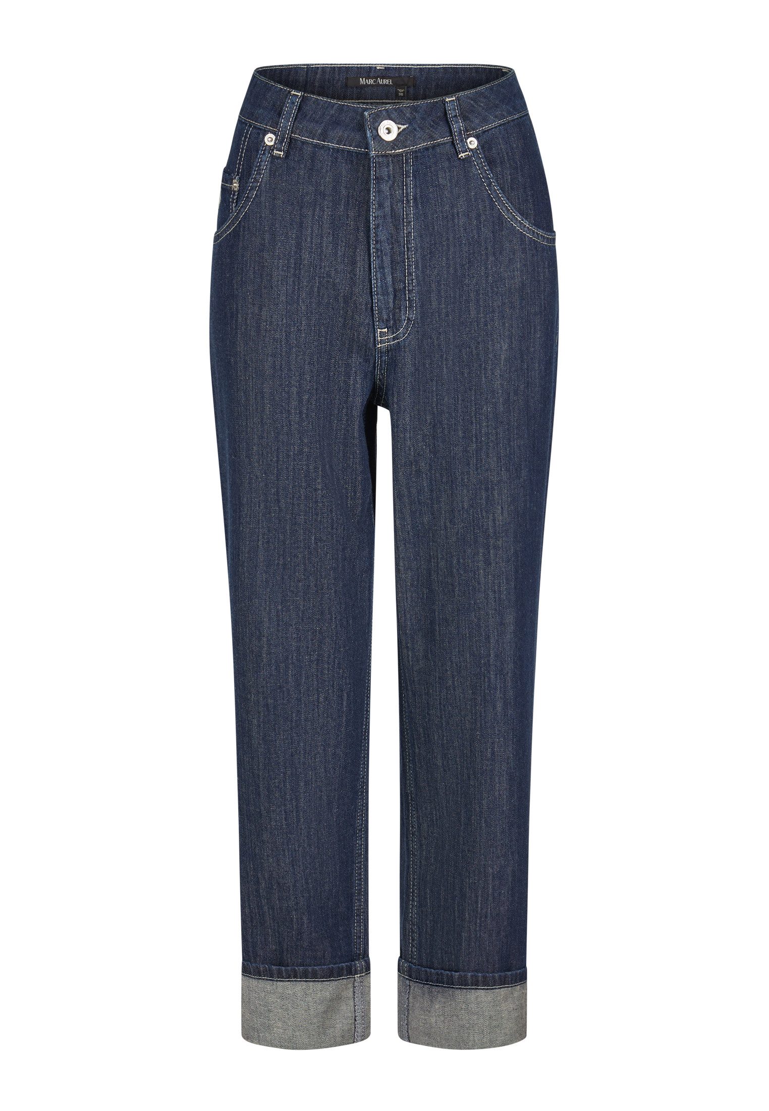 MARC AUREL Weite Jeans mit Aufschlag