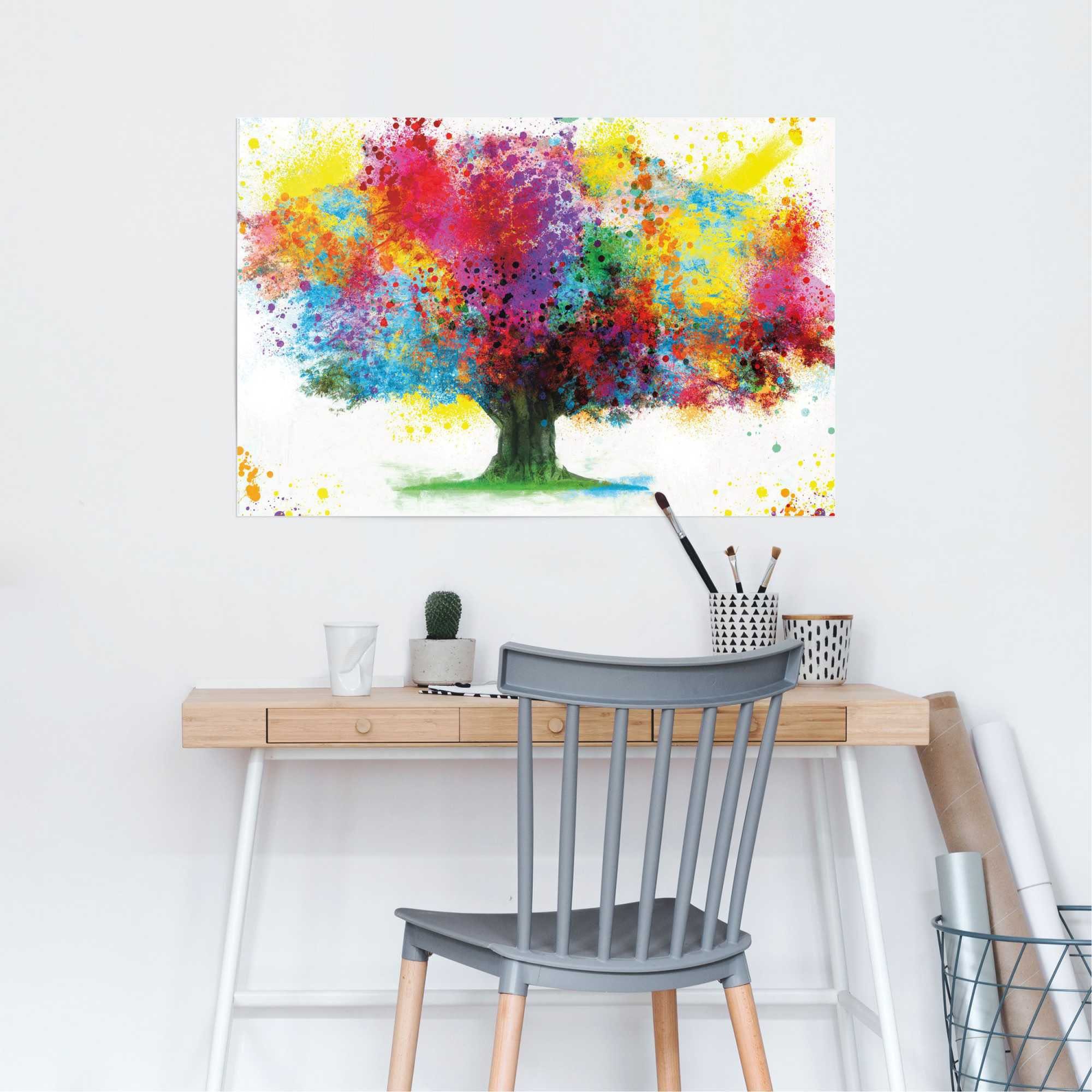 Reinders! Poster Farbkleckse Baum, (1 St)