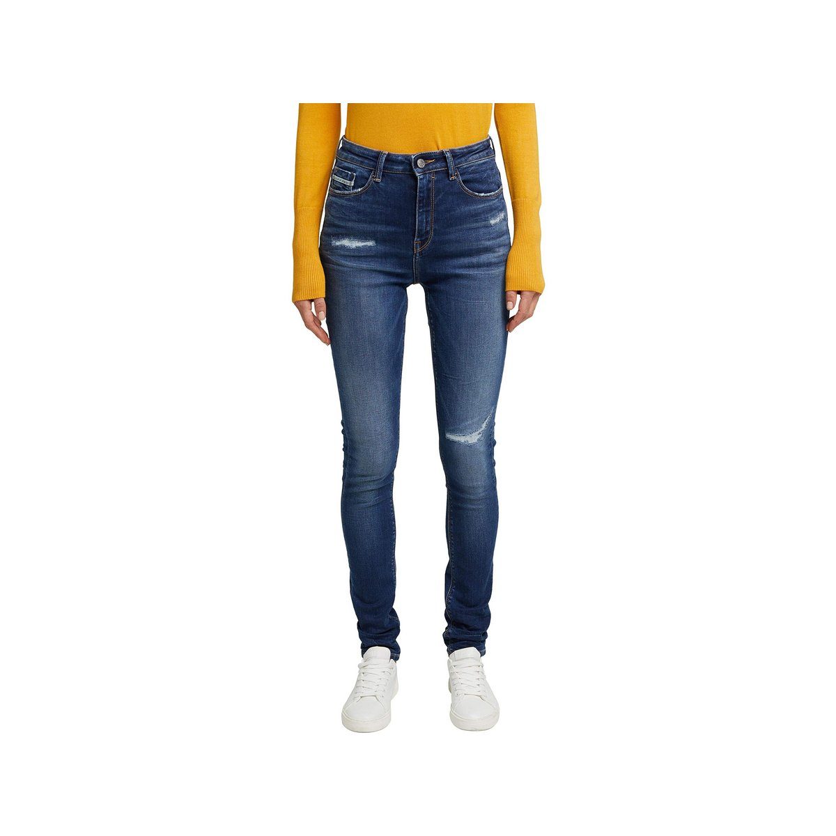 dunkel-blau regular Esprit (1-tlg) 5-Pocket-Jeans