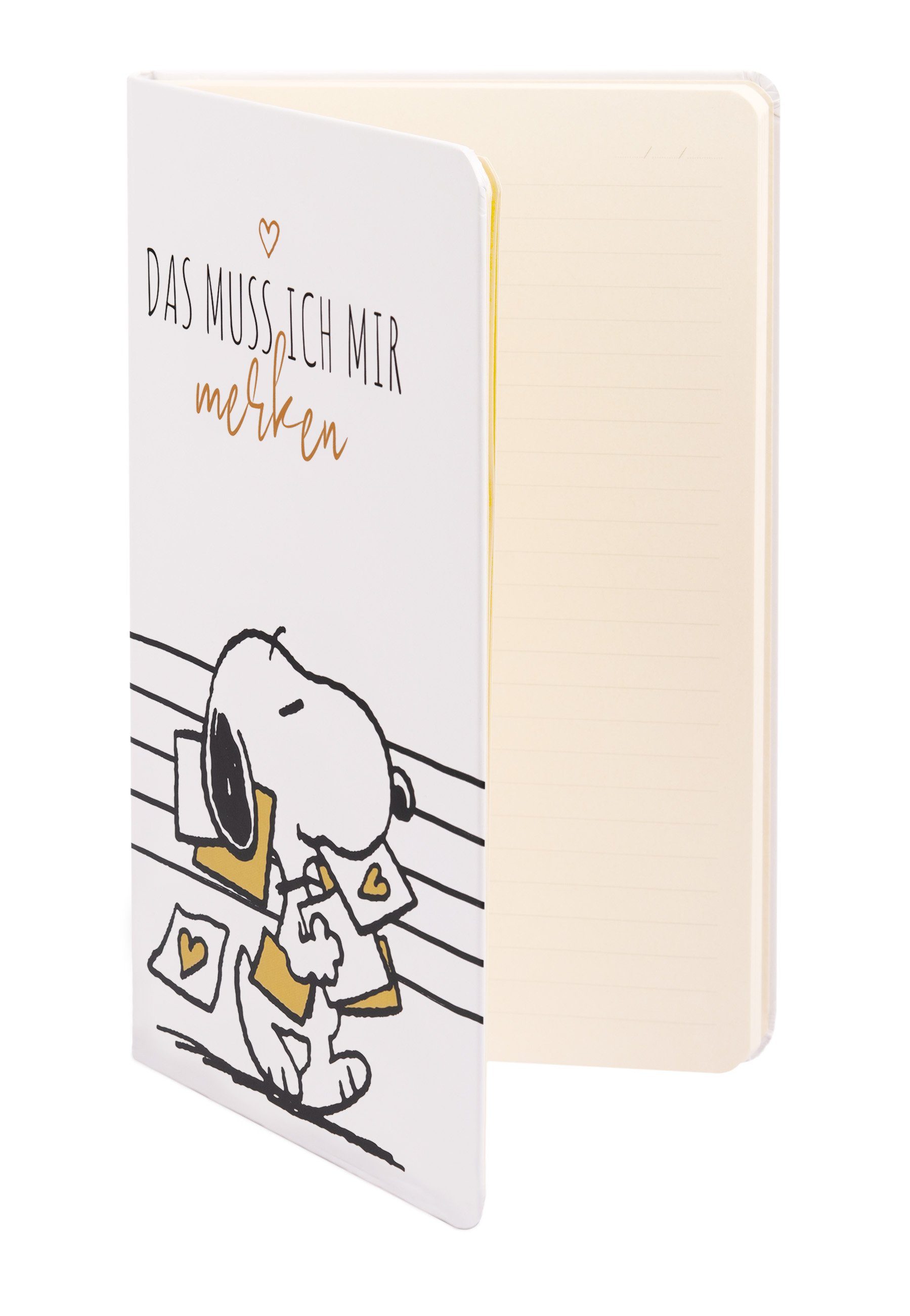 United Labels® Notizbuch The Peanuts - Das muss ich mir merken - Notizbuch Weiß 13 x 21 cm