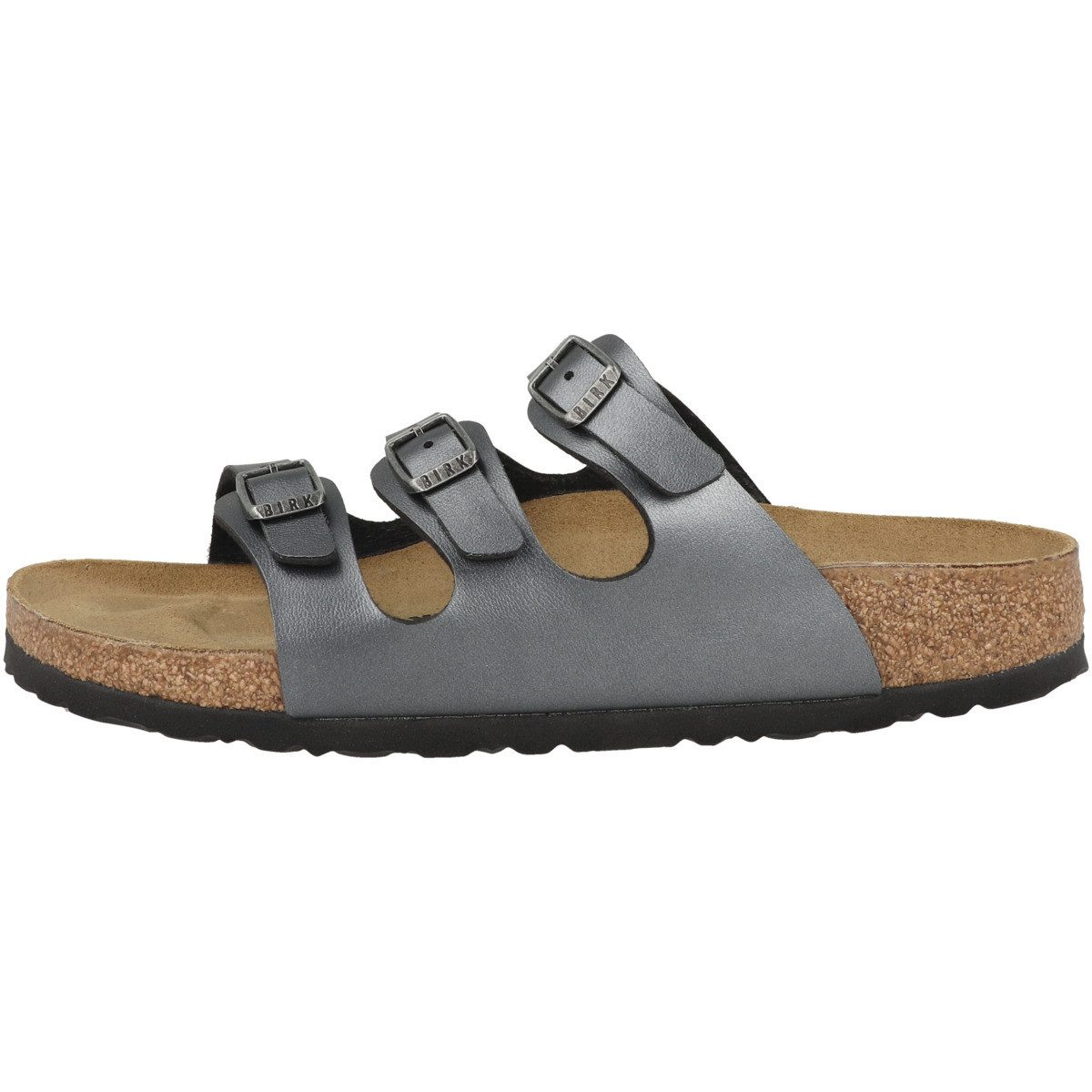 Birkenstock Florida Birko-Flor Metallic schmal Damen Sandale Sandaletten, Sommerschuhe, Badeschuhe, Riemchen, Schlappen