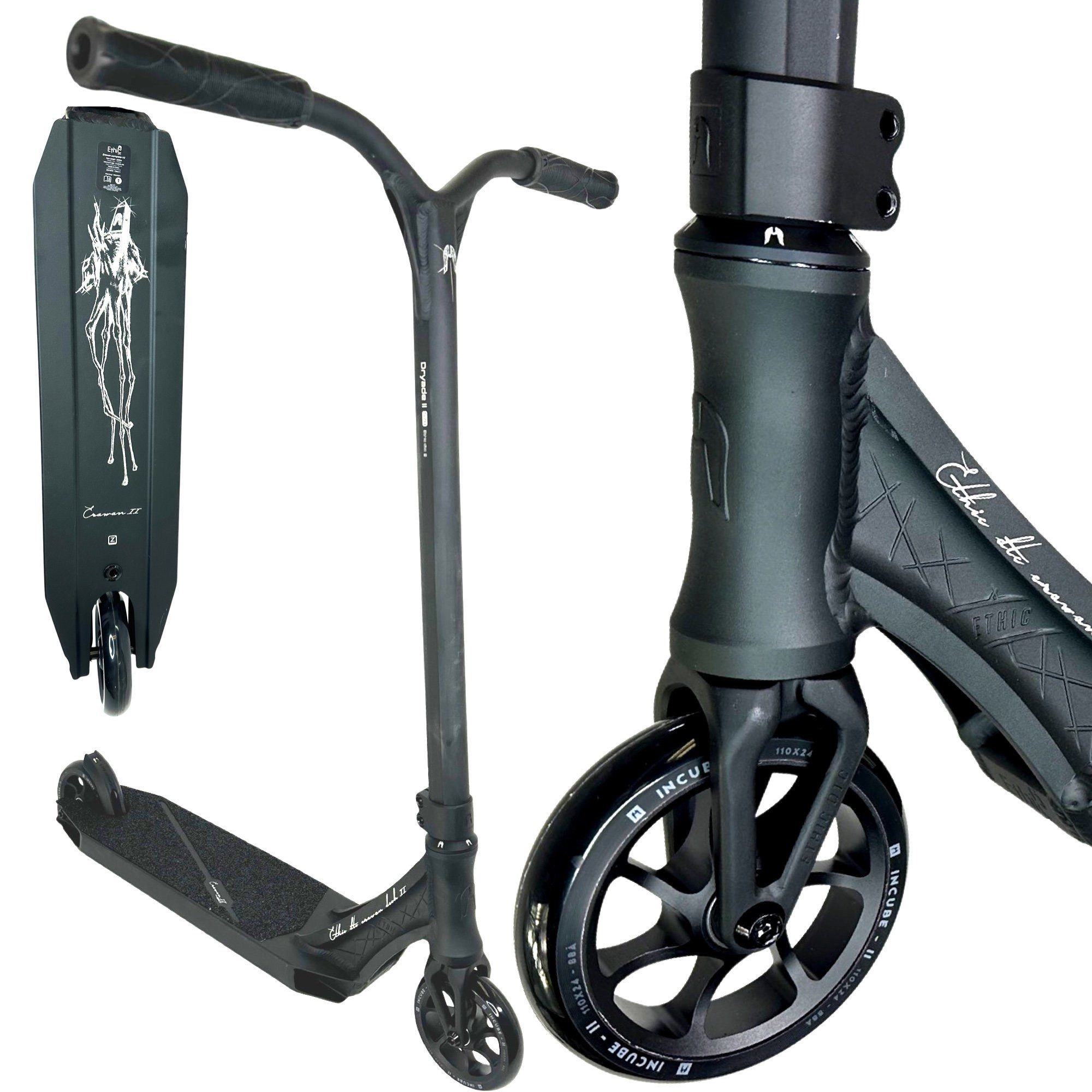 Ethic DTC Stuntscooter Ethic DTC Erawan V2 M Stunt-Scooter H=85cm 2,95kg Schwarz