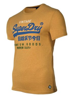 Superdry T-Shirt Herren T-Shirt - Logo-Print, Rundhals, einfarbig