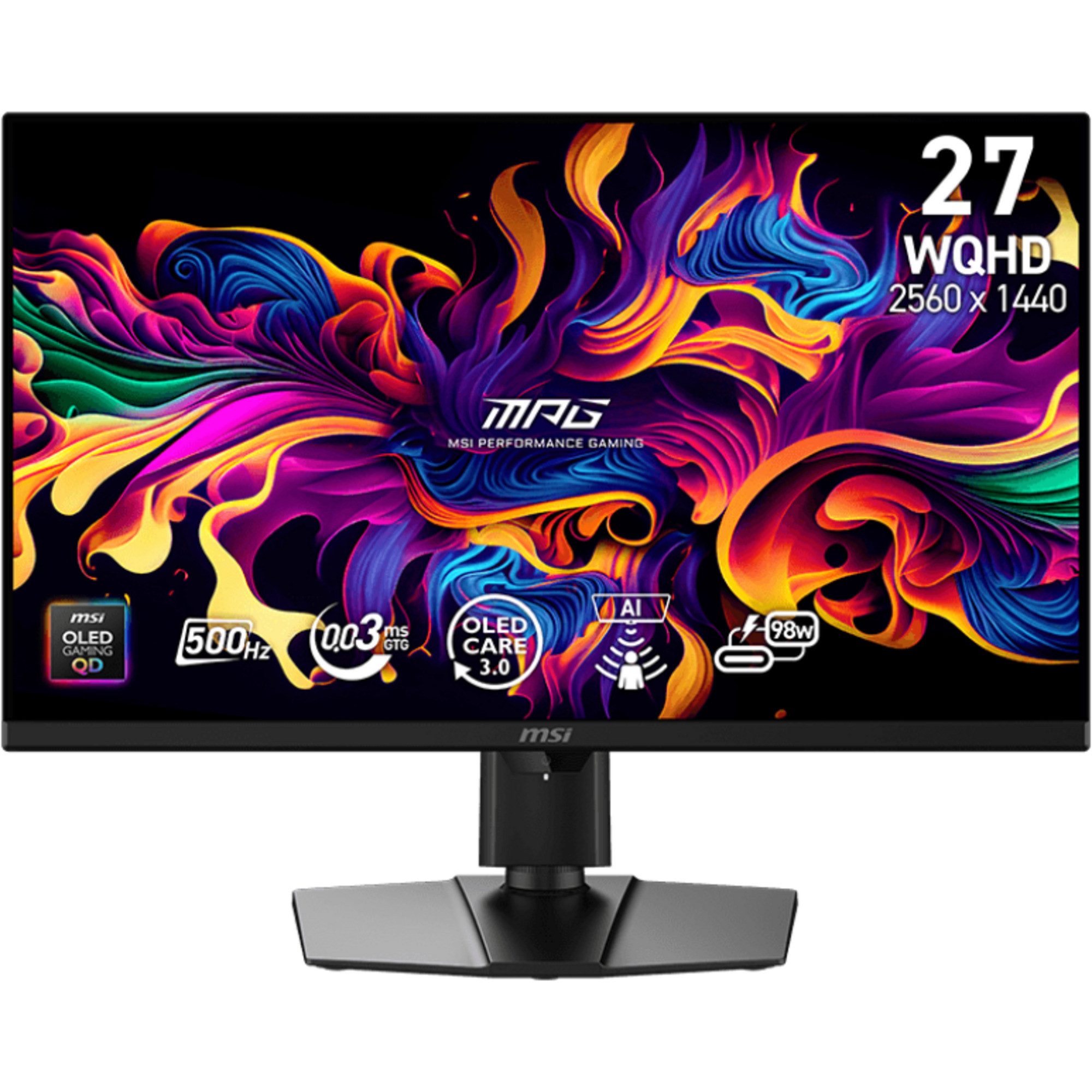 MSI MSI MPG 271QRDE QD-OLED X50, Gaming-Monitor, TFT-Monitor (2560 x 1440 px, 0.03 ms Reaktionszeit)