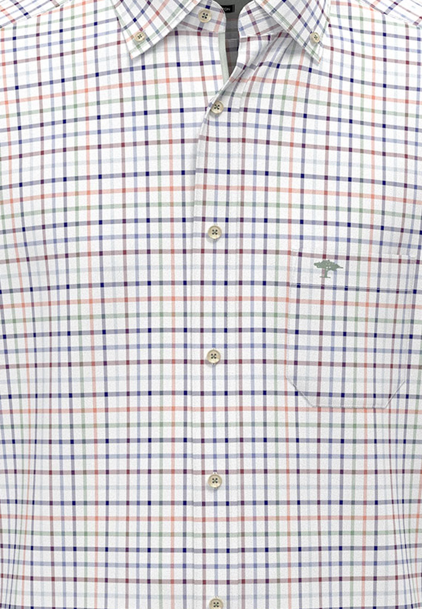 FYNCH-HATTON Langarmhemd kariert und mit Knopfleiste