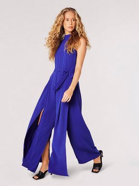 Apricot Jumpsuit in unifarben, mit Seitenschlitzen