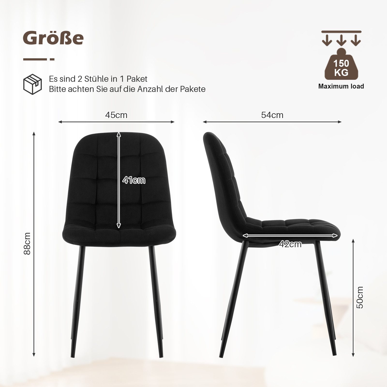 Ofcasa Esszimmerstuhl 2er Set Küchenstuhl (2 günstig online kaufen
