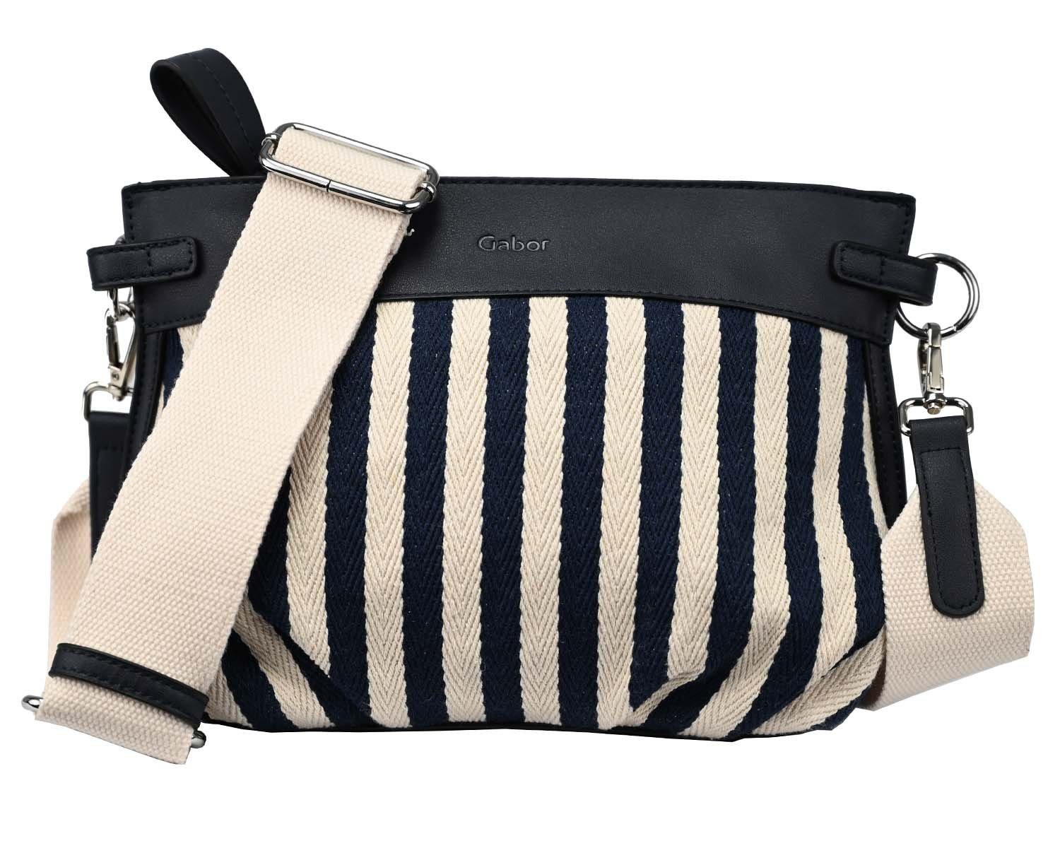 Gabor Schultertasche GABOR LORENA-Crossc-Bag Umhängetasche 27x10x21 Stripes Blue