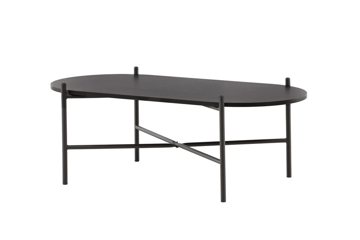Nordanest Couchtisch PUEBLO 120x60cm, Ovales Design, nordisch inspiriert, pulverbeschichtete Beine