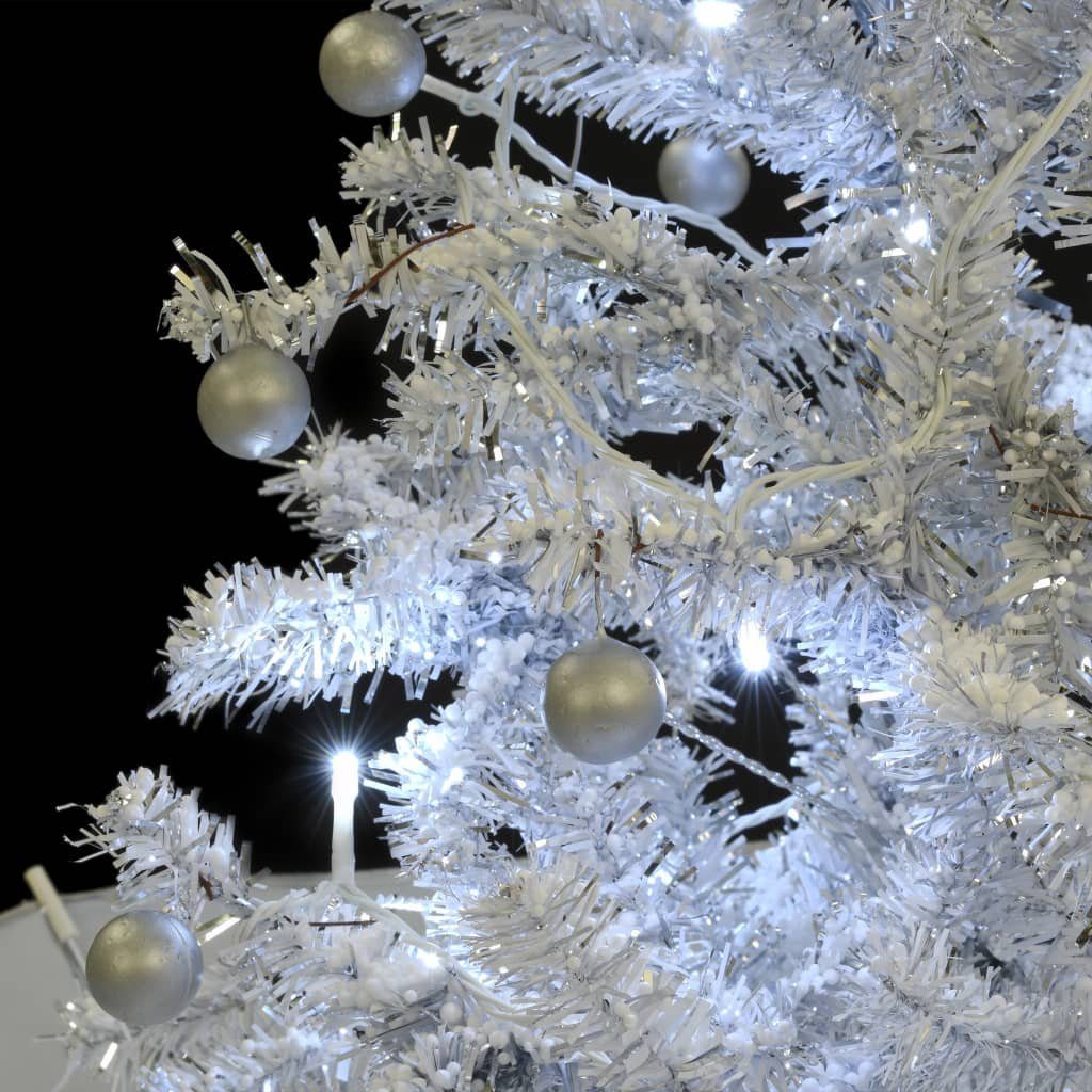und Höhe Weiß DOTMALL Zweigen, mit Schirmfuß 140 Künstlicher Weihnachtsbaum Tannenbaum 70 cm