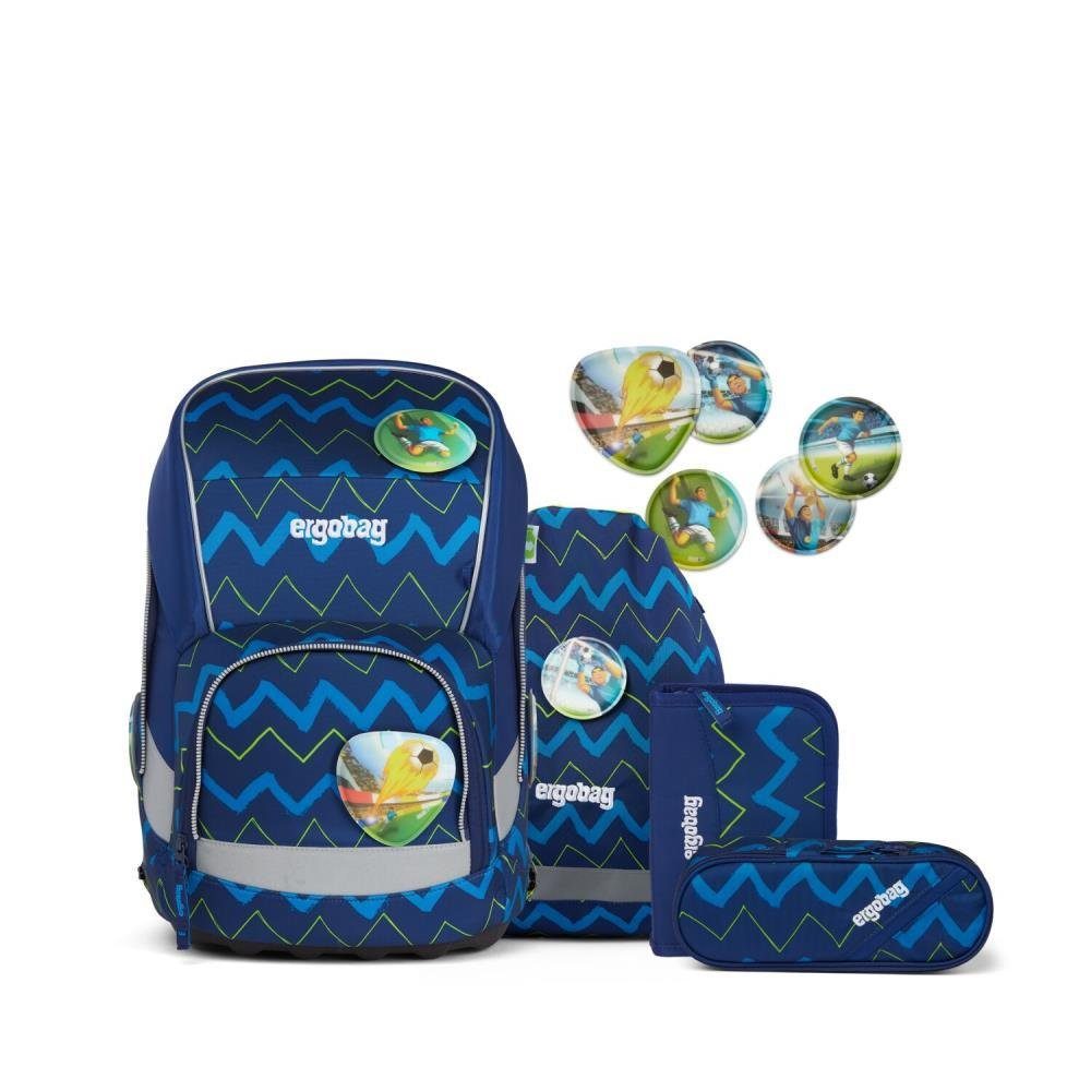 ergobag Schulranzen Wide (5tlg), inkl. Federmäppchen, Sportbeutel, Schlamperrolle und Kletties