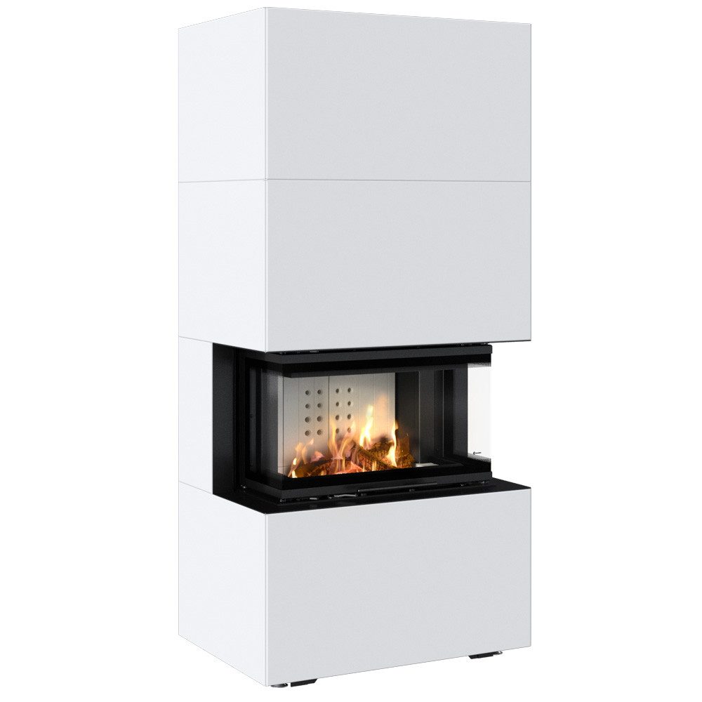 Kratki Kamineinsätze NBC/EASY BOX 7kW Ø160 Bianco – Kaminbausatz weiß & BImSchV-konform, 7 kW