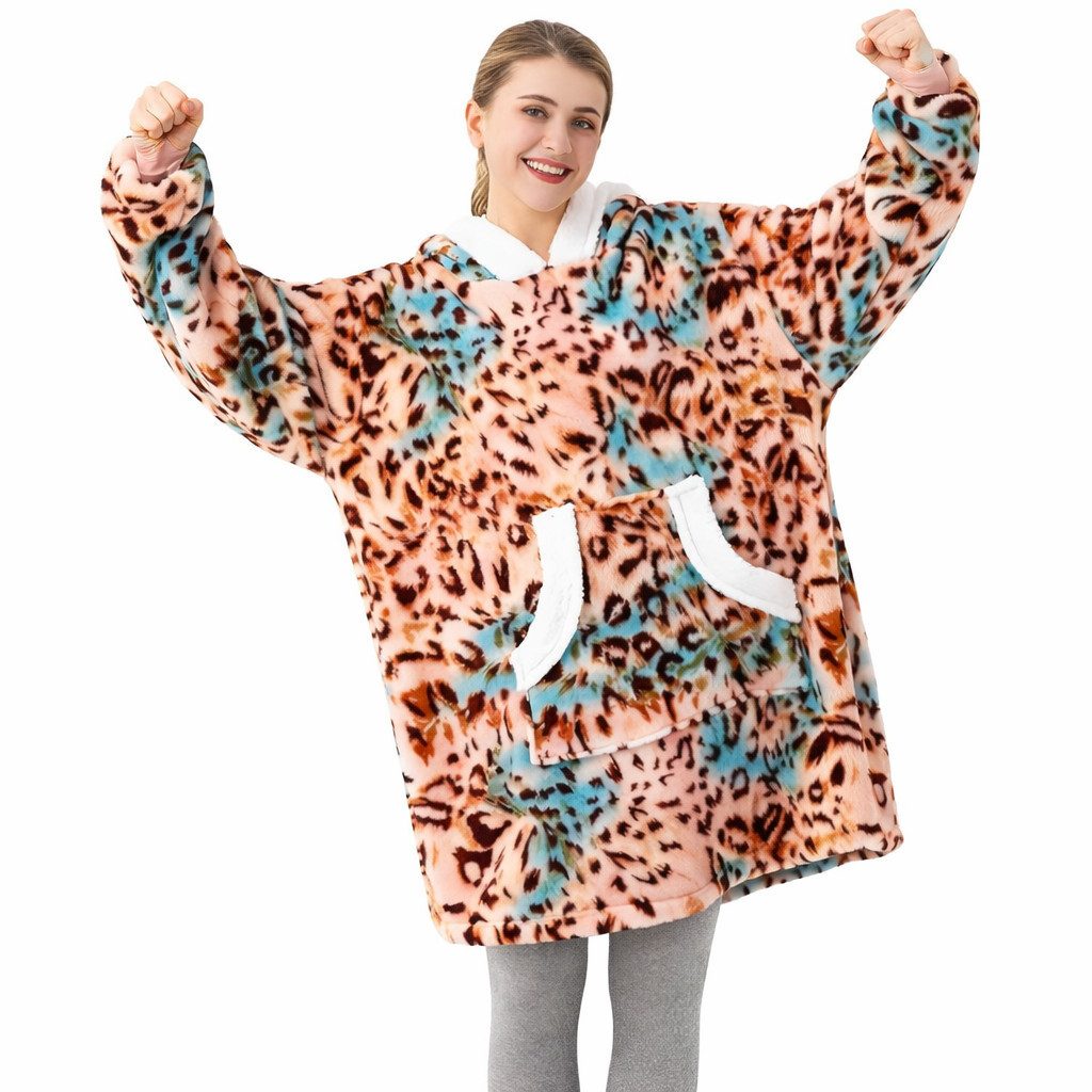 Diyarts Hoodie Bequeme Hoodie-Decke aus weichem Plüsch, maschinenwaschbar