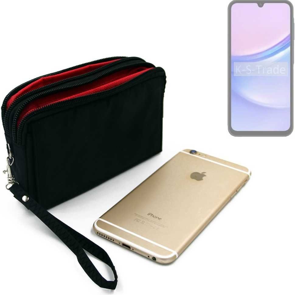 K S Trade Handyhulle fur Samsung Galaxy A15 5G Schutz Hulle Handy Hulle Gurteltasche Travelbag Handytasche mit