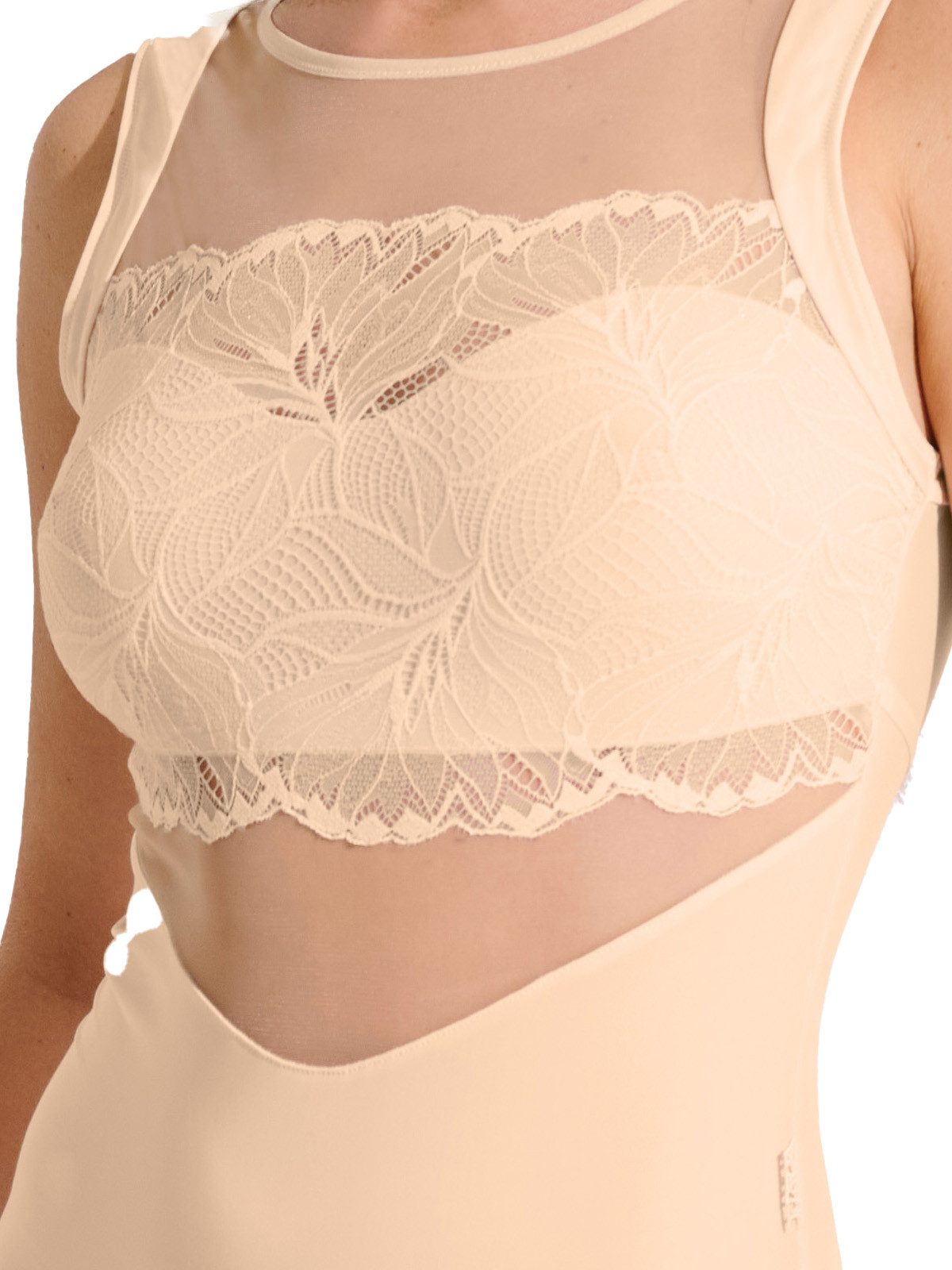 Lisca Body Brazilian Body ohne Bügel Clean-Cut Charisma (Stück, 1-tlg) vorne florales Muster aus Spitze, hoher Beinausschnitt
