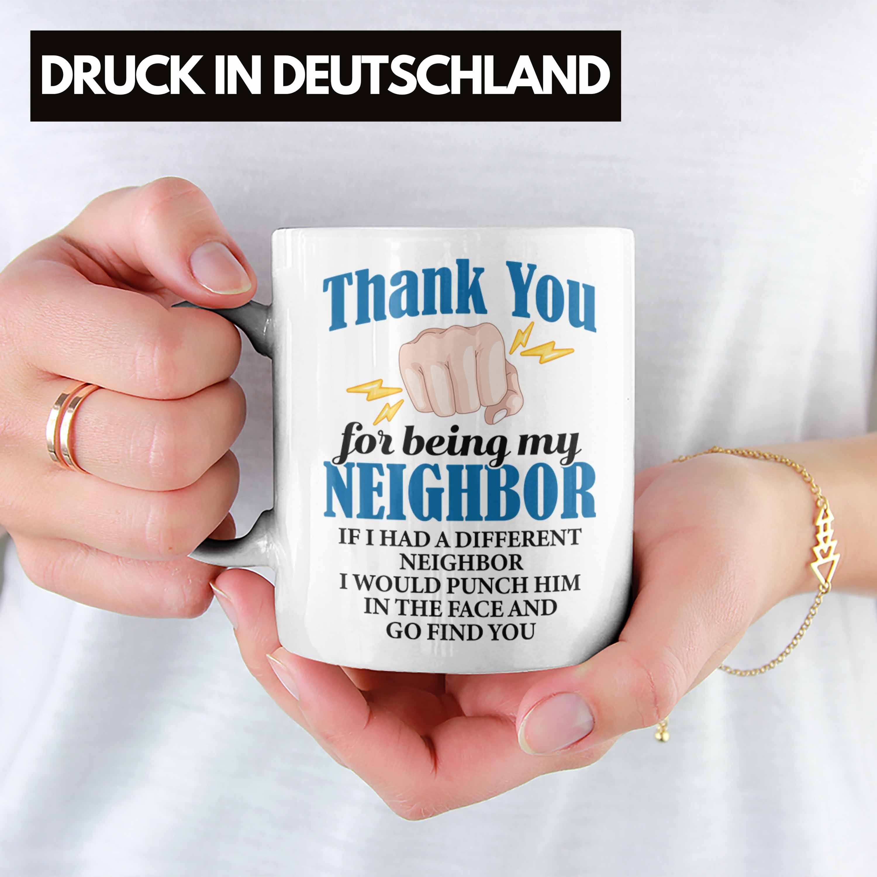 Nachbar Welt Trendation Weiss Nachbarn Tasse Tasse Geschenk Geschenkidee Beste für Nachbarn der Trendation Bester -