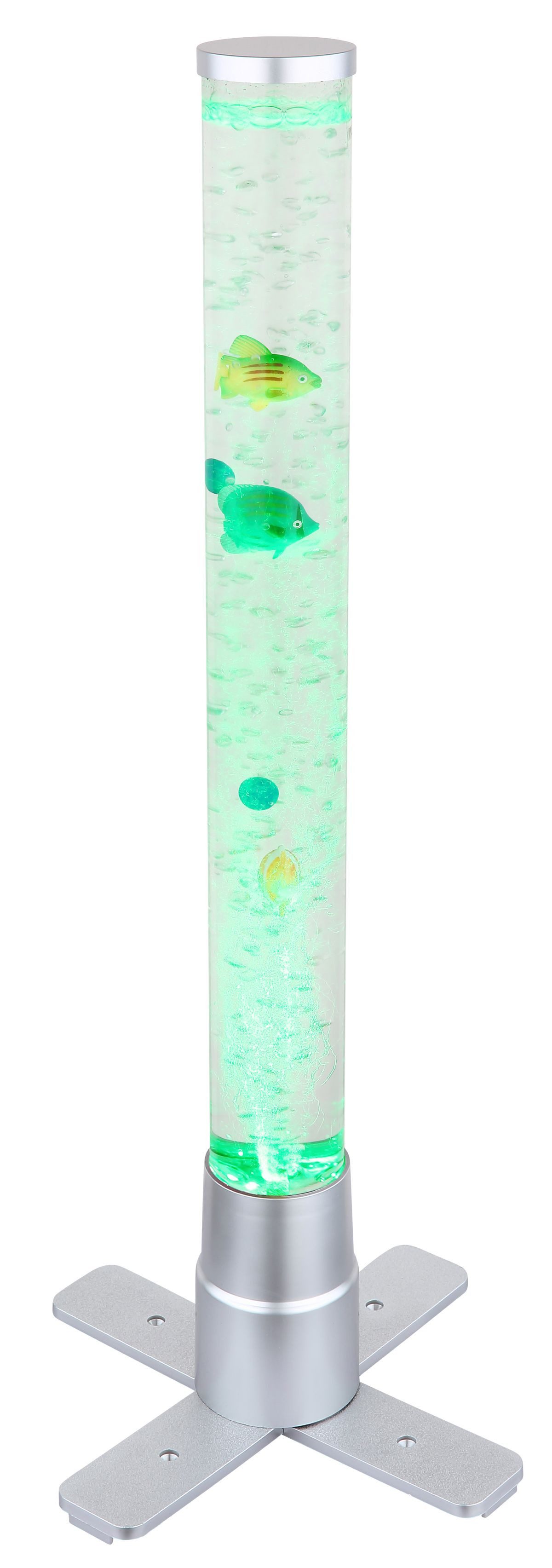 GLOBO LIGHTING Stehlampe Stehleuchte LED Wassersäule beleuchtet mit Fischen Farbwechsel Deko