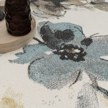 Teppich Moderner Teppich Wohnzimmer Teppiche Blumen Muster, TT Home, Läufer, Höhe: 13 mm