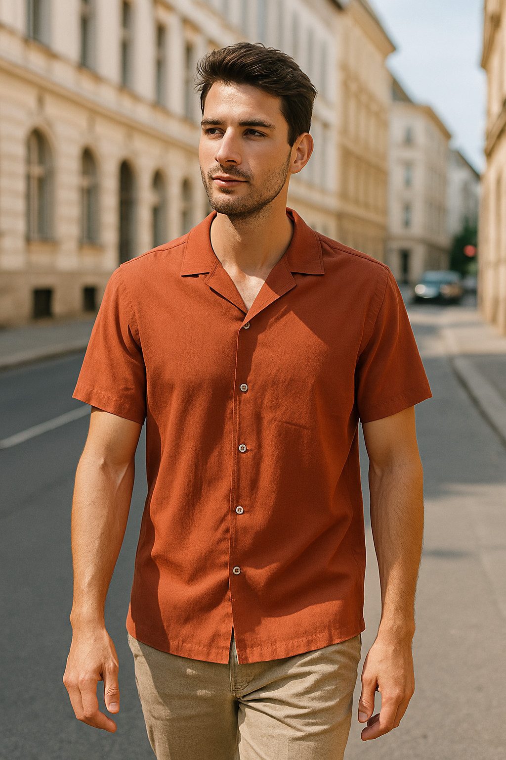 Eight2Nine Kurzarmhemd Moderner Schnitt mit kurzen Ärmeln und Knöpfen Shortsleeve Shirt