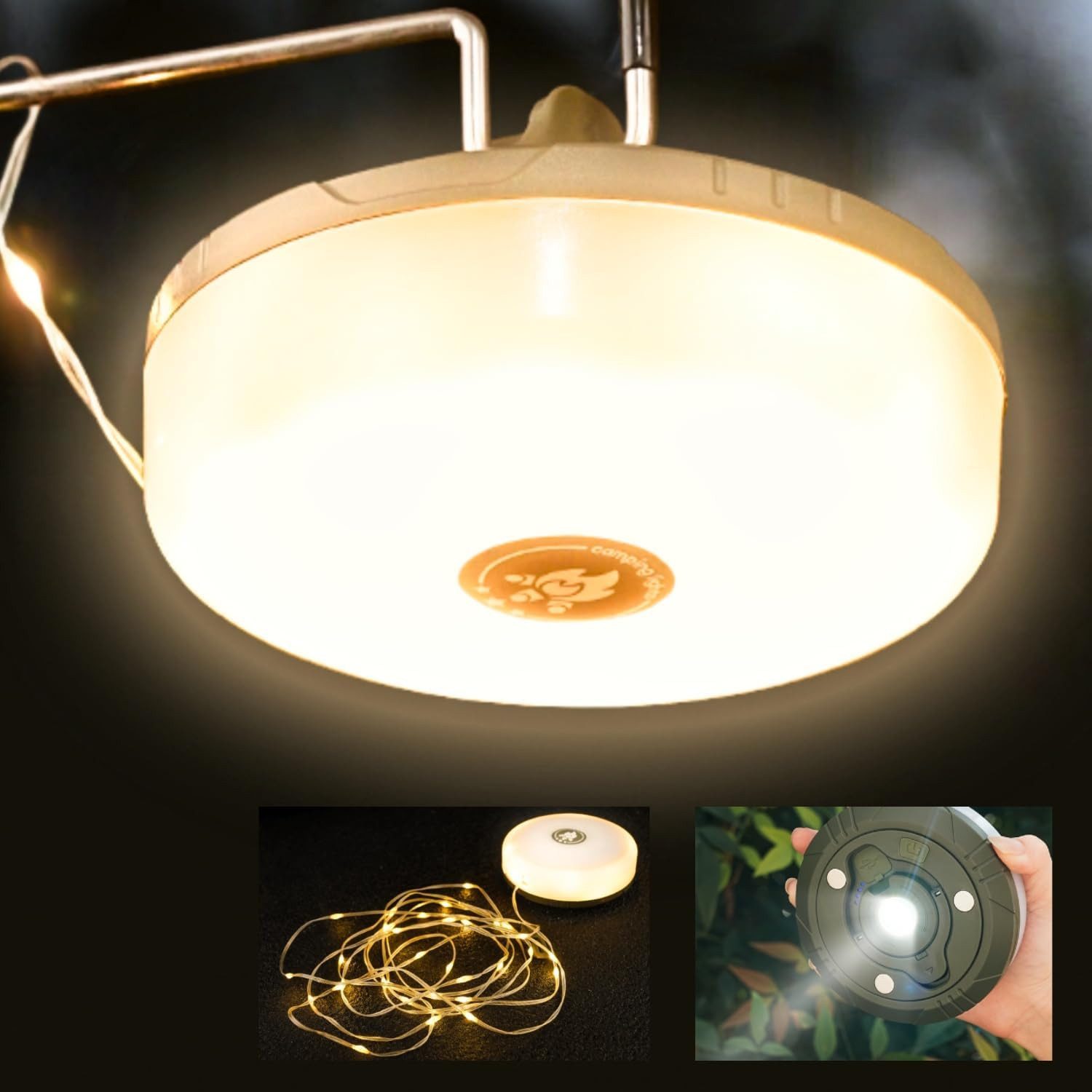 feinlux Lampion Lichterketten, LED fest integriert, Warmlicht, für Campingutensilien, Gartenparty-Fernseher