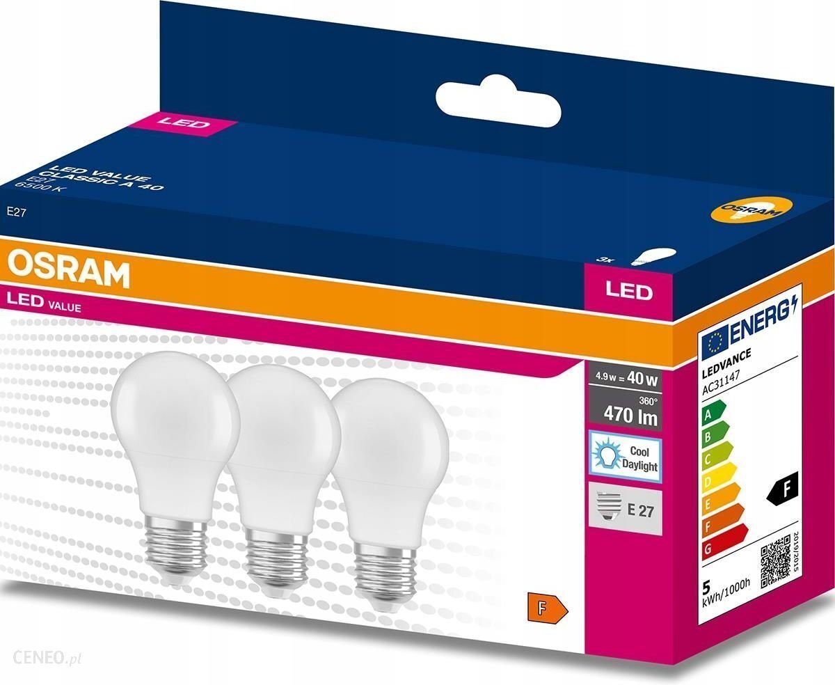 Osram LED-Leuchtmittel Led Value Classic A40 4.9W 4000K Glühbirne E27 Lampe günstig online kaufen