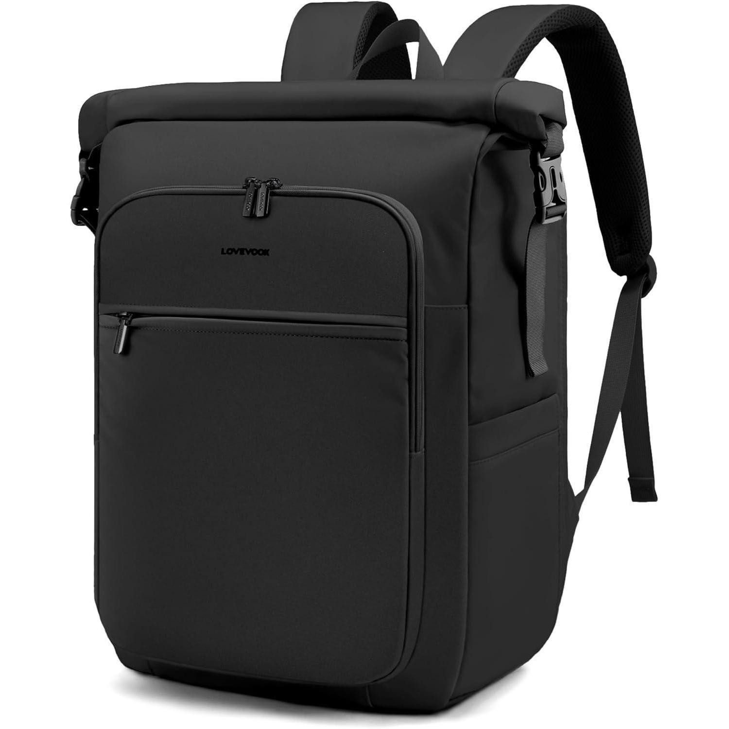 Laptoprucksack Rolltop Rucksack Damen Herren Wasserdicht 15,6 Zoll Laptop Backpack