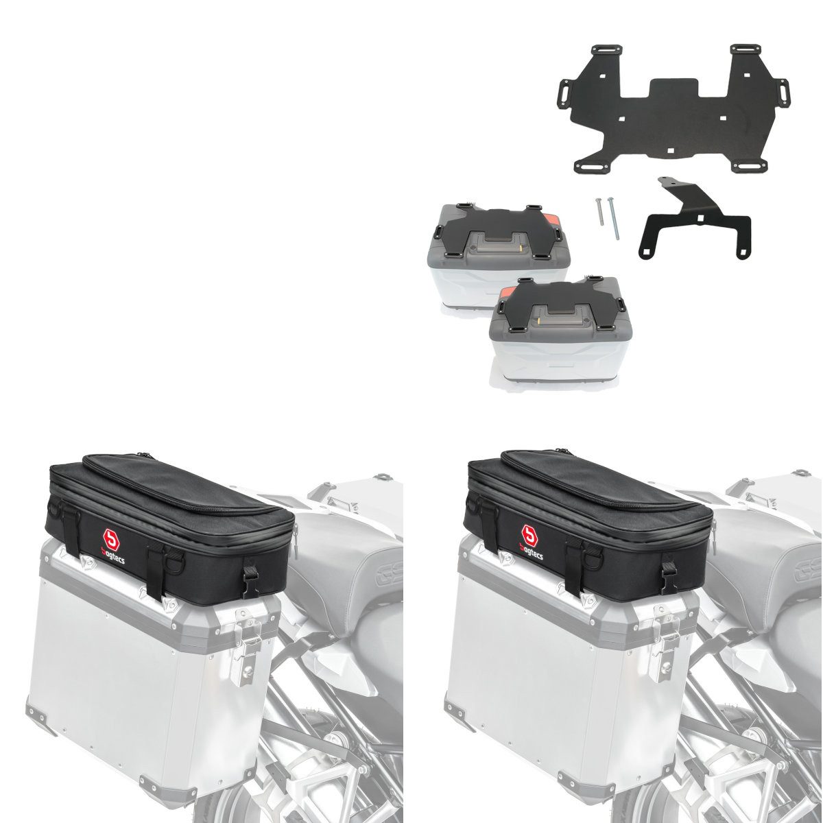 Bagtecs Koffer Gepäckaufnahmen passend für Vario Koffer BMW R 1200 GS 13-18 # GA23 Zu