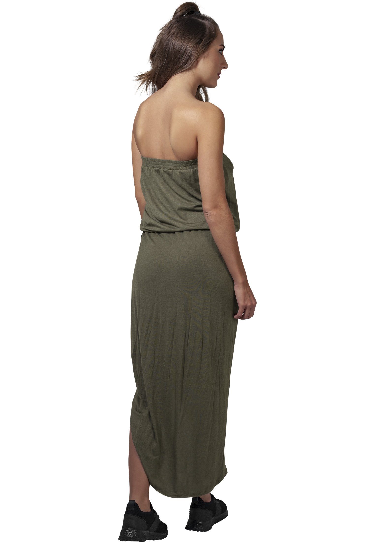 olive Damen Dress URBAN CLASSICS Ladies Bandeau Jerseykleid (1-tlg) Viscose