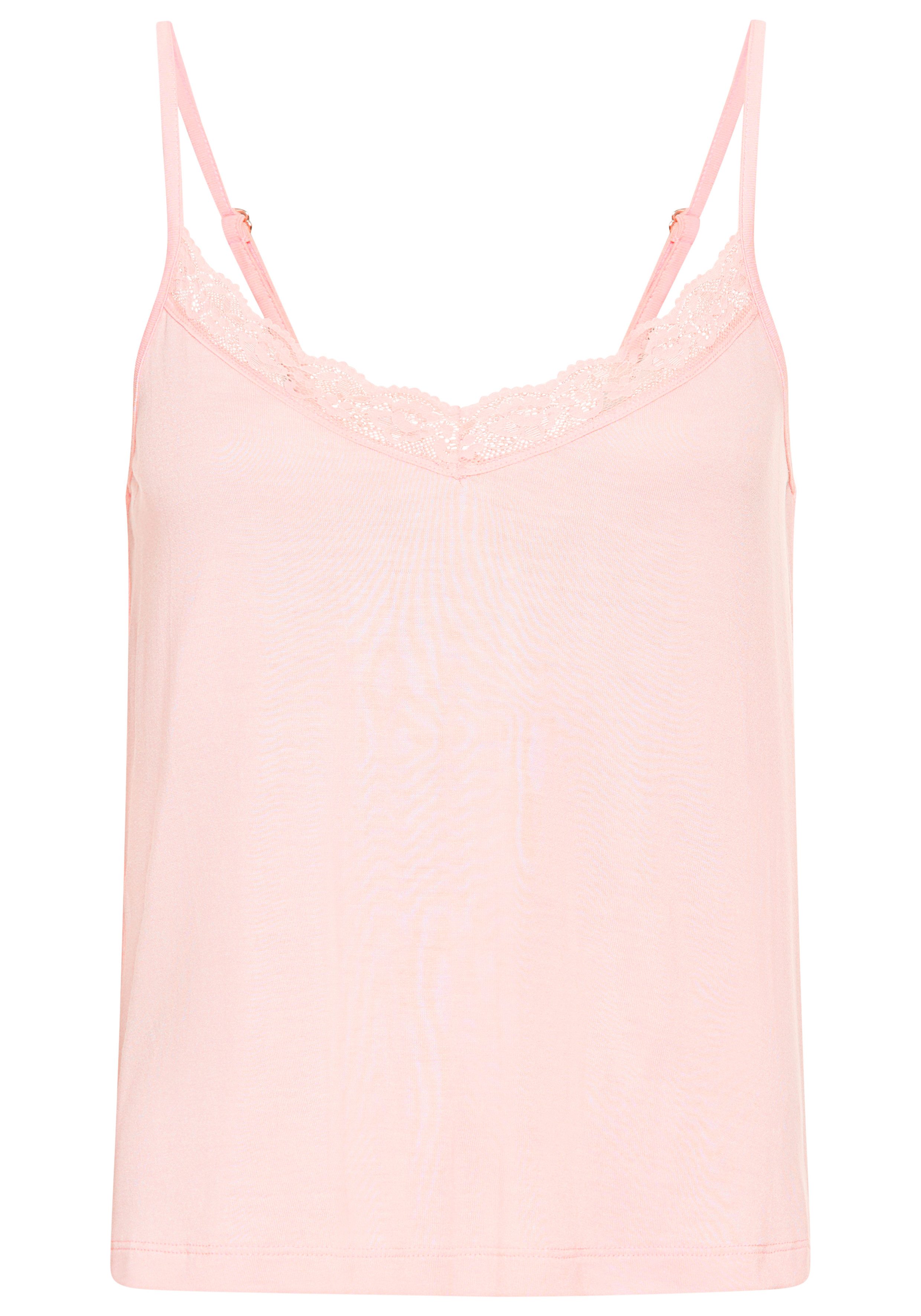 LASCANA Pyjamaoberteil mit Spitze am V-Ausschnitt günstig online kaufen