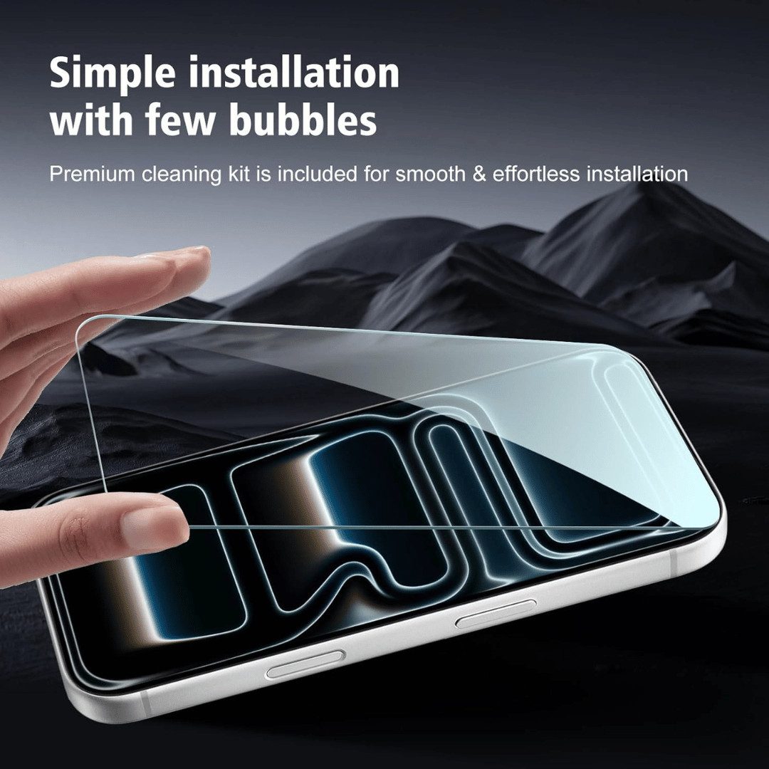 SmartUP Displayschutzglas 2X Schutzglas für iPhone 17 Pro Max Display Kamera Panzerfolie Full 9H für iPhone 17 Pro Max, kompletter Rundumschutz