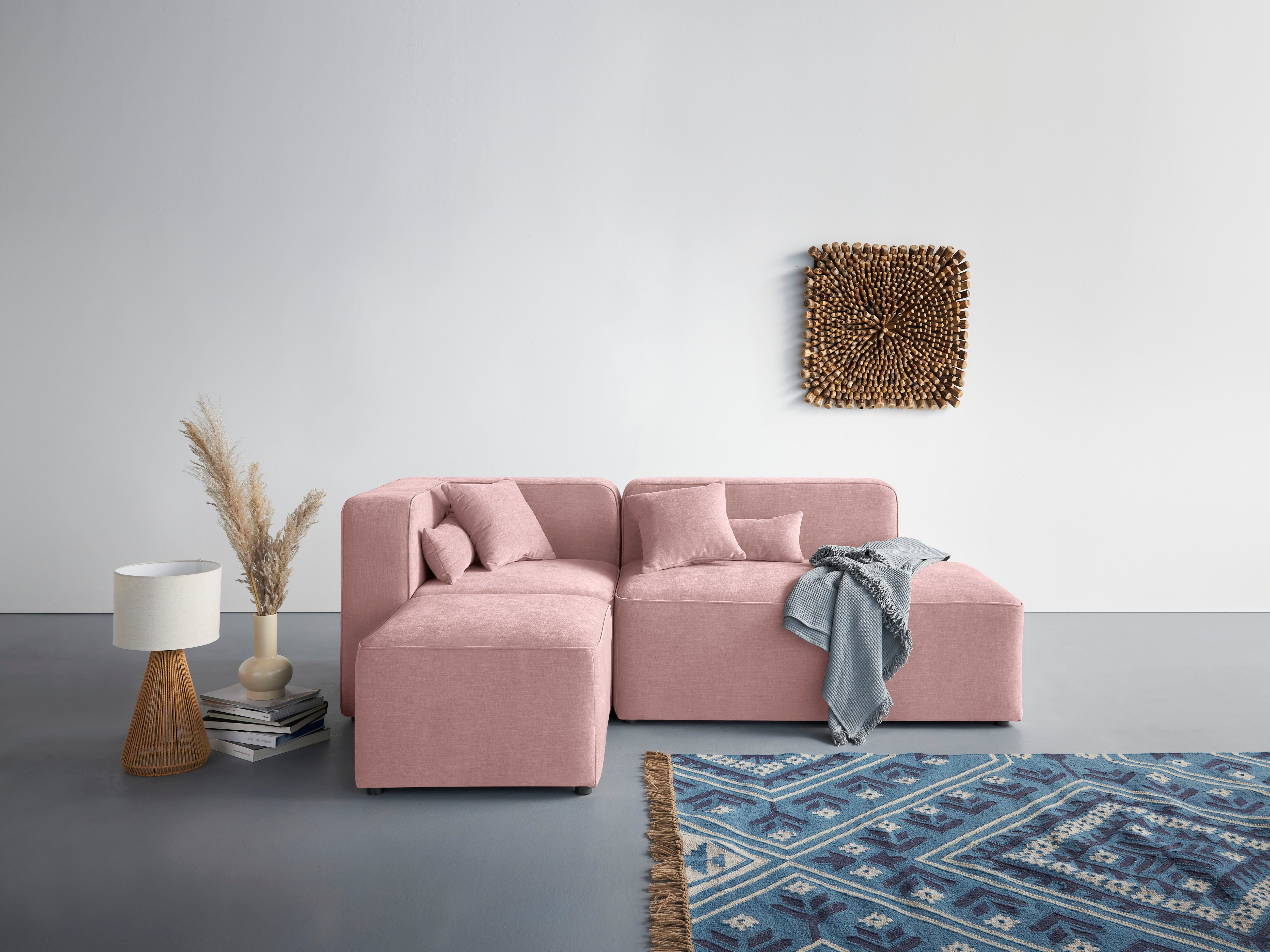 Home affaire Ecksofa Sundstrup L-Form, Modulserie, individuelle Zusammenstellung